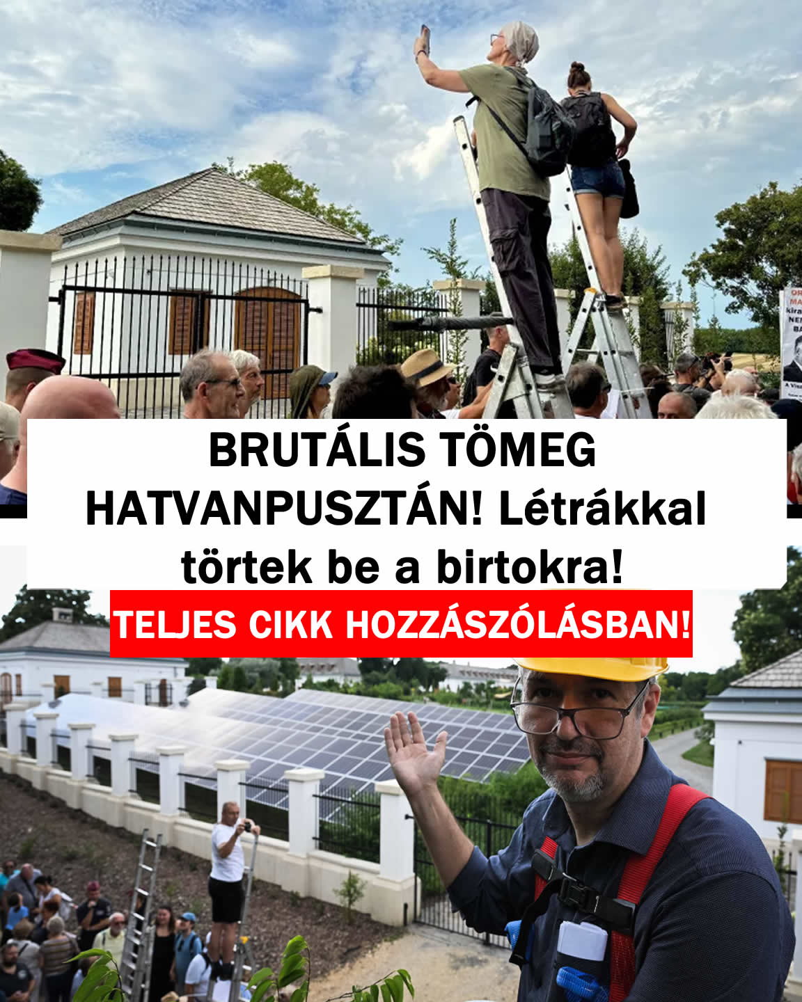 NAGY TÖMEG HATVANPUSZTÁN! Létrákkal törtek be!