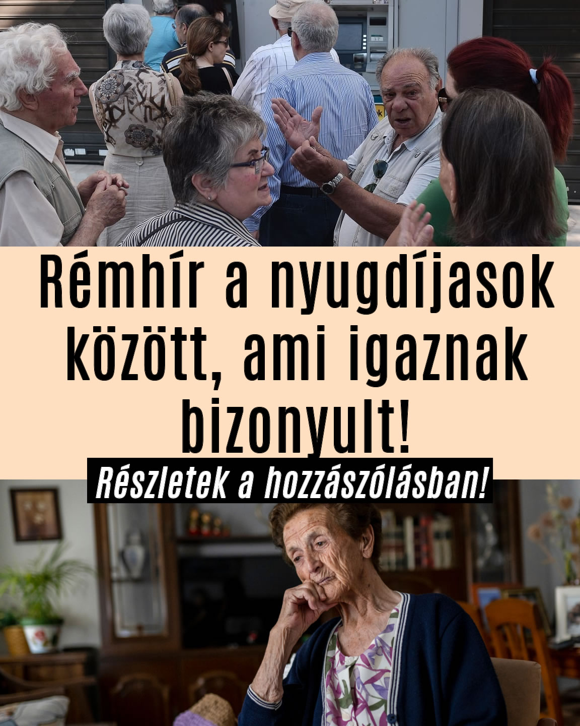 Rémhír a nyugdíjasok között, ami igaznak bizonyult!