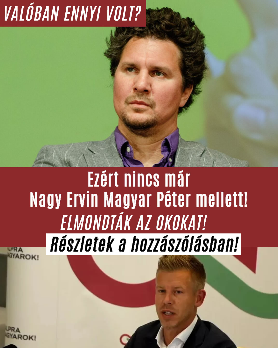 Ezért nincs már Nagy Ervin Magyar Péter mellett!