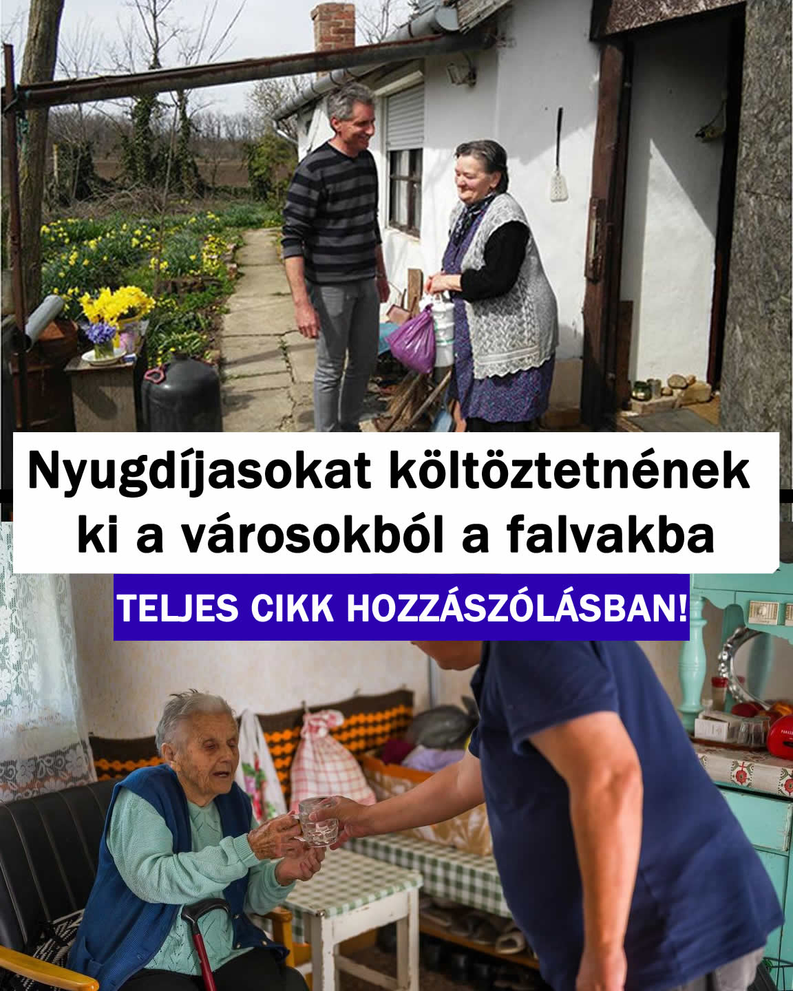 Nyugdíjasokat költöztetnének ki a városokból a falvakba