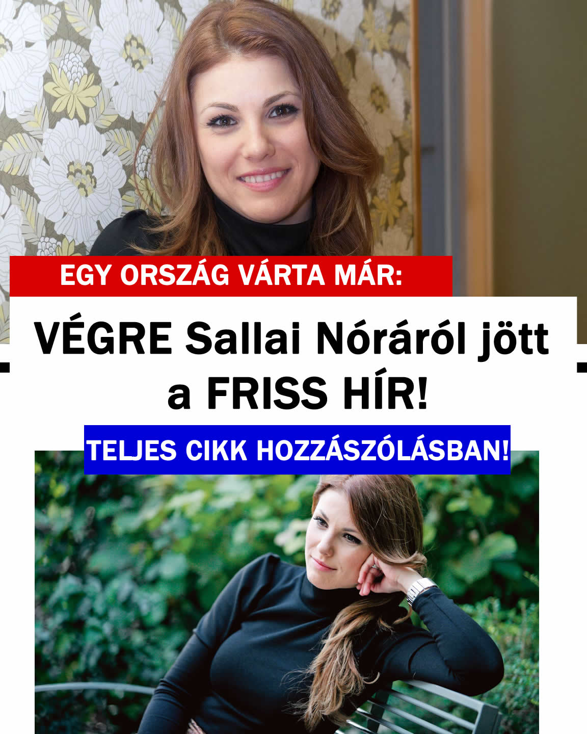 Egy ország várta: VÉGRE Sallai Nóráról jött a FRISS HÍR!