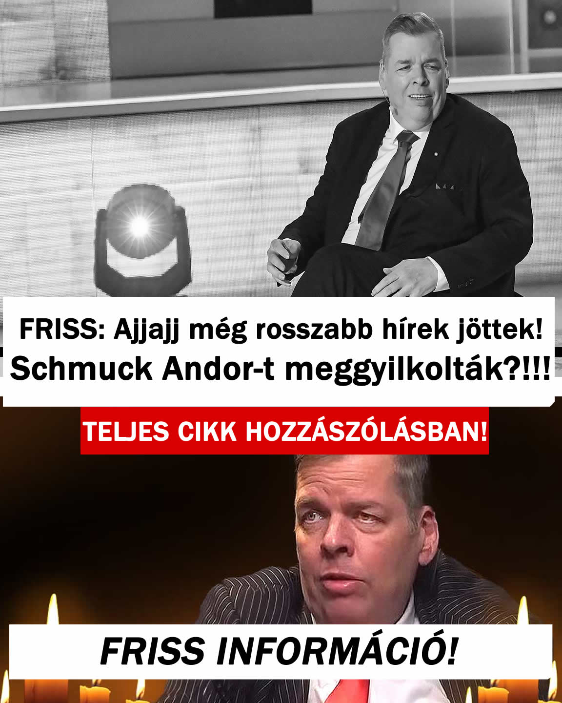 Rosszabb hírek jöttek! Schmuck Andor-t meggy/lkolták