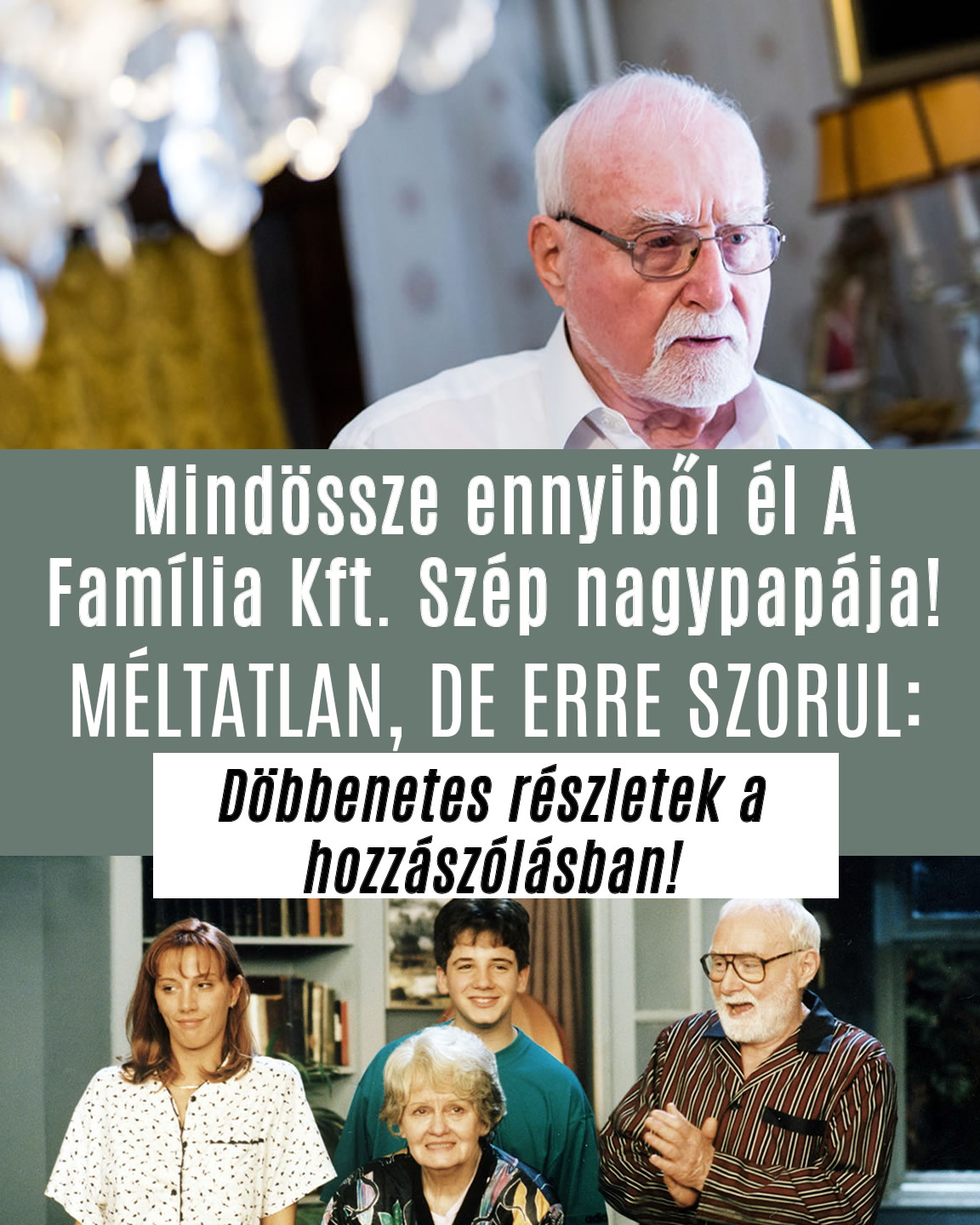 Mindössze ennyiből él A Família Kft. Szép nagypapája