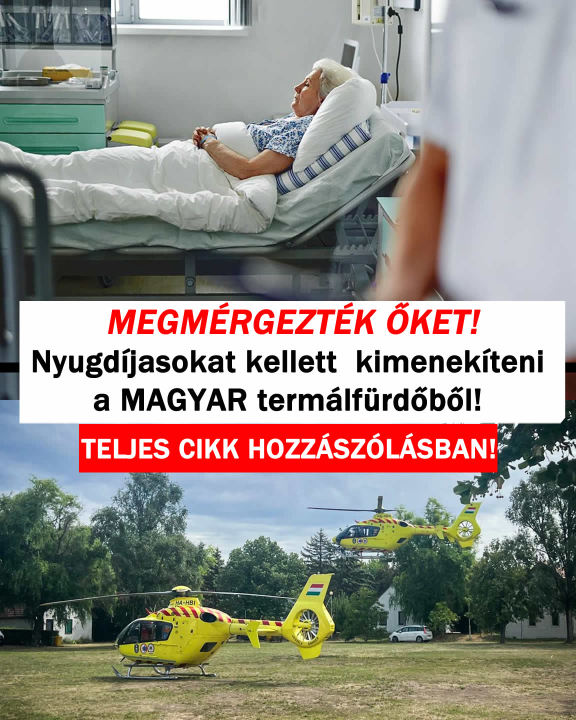 Nyugdíjasokat kellett kimenekíteni a termálfürdőből!