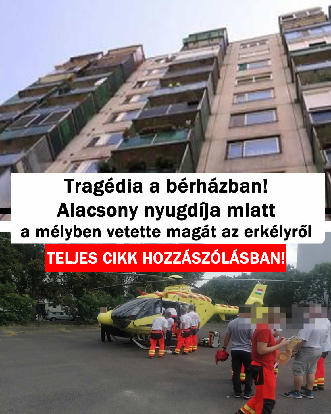 Alacsony nyugdíja miatt a mélyben vetette magát