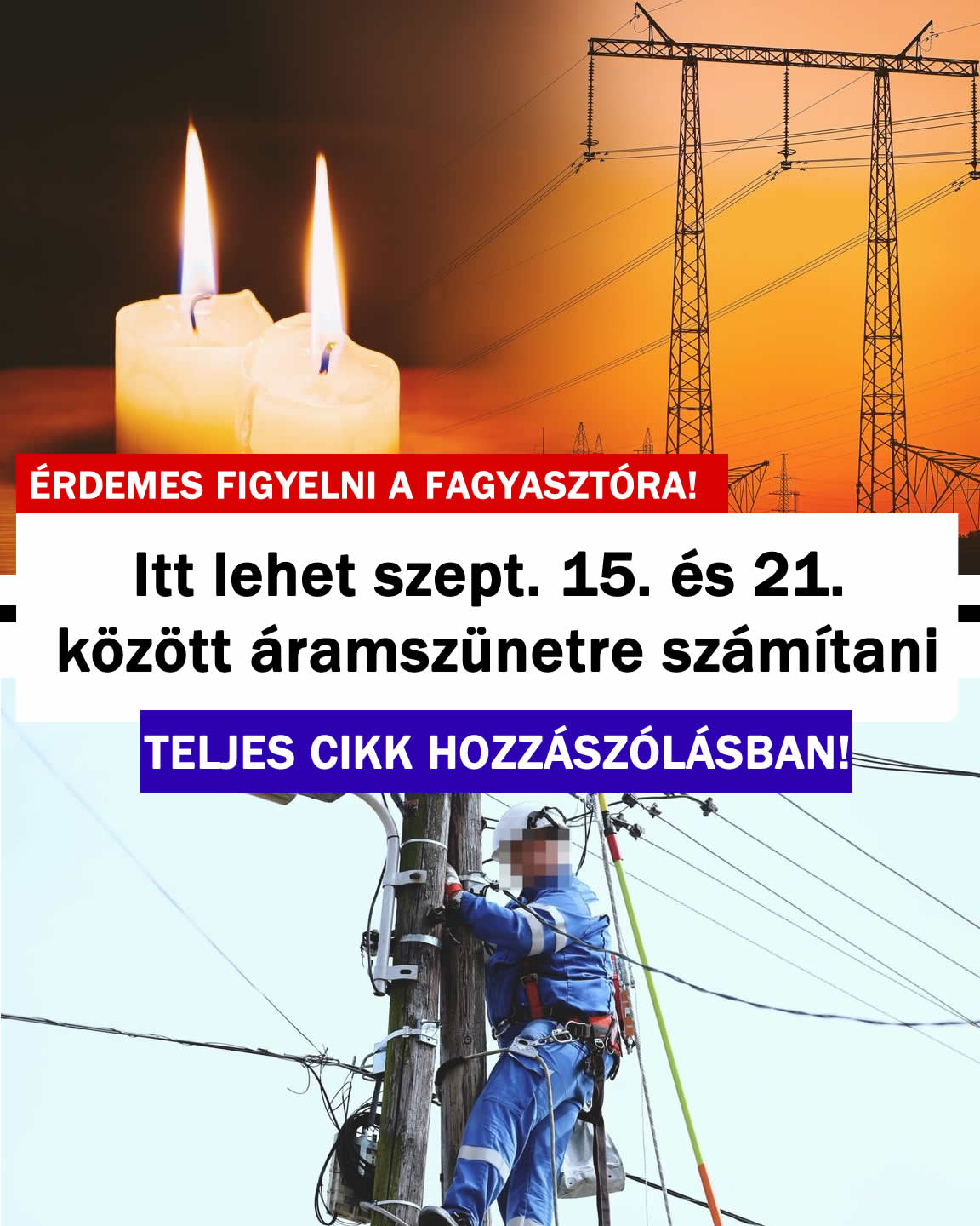 Itt lehet szept. 15. és 21. között áramszünetre számítani