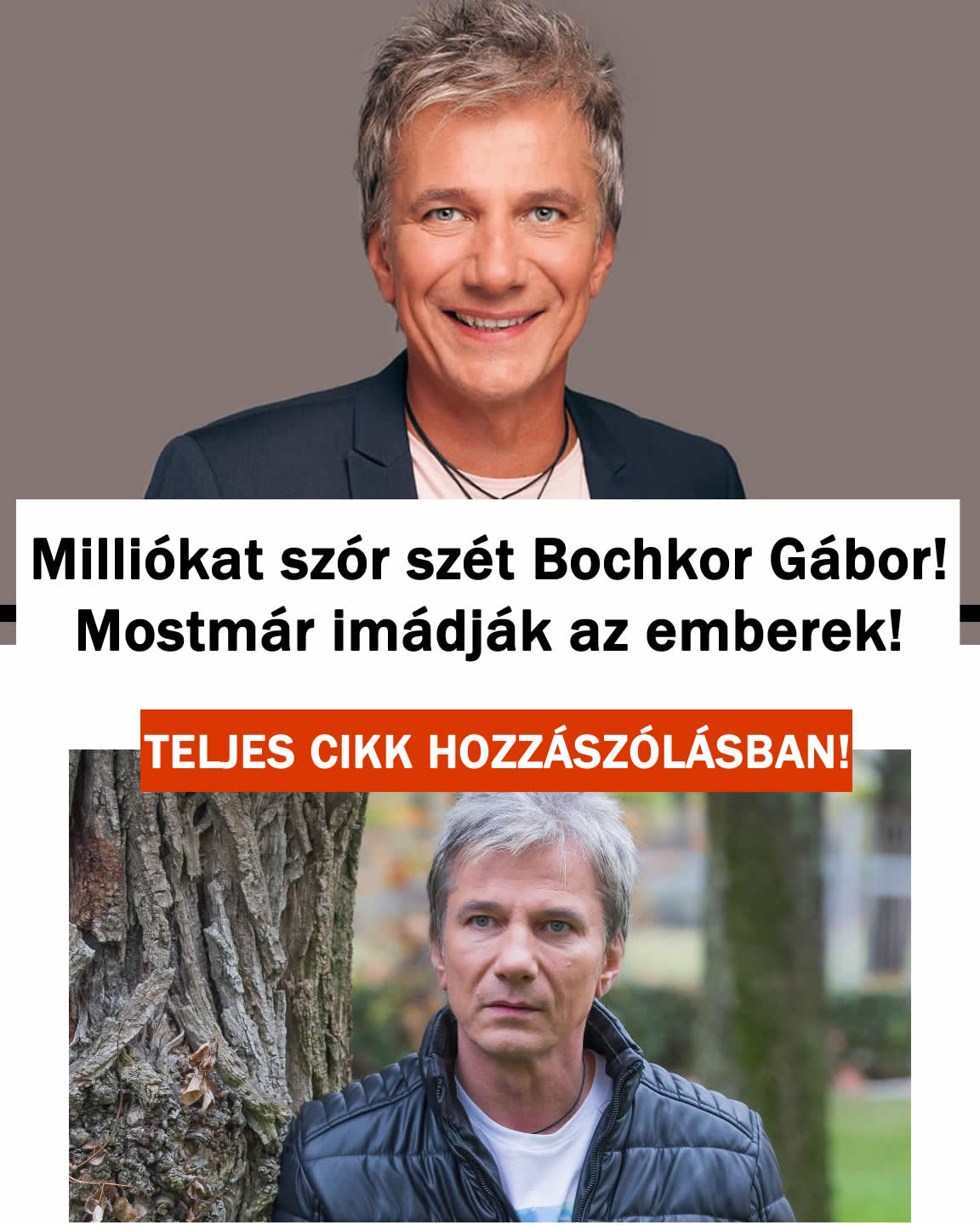 Bochkor Gábor mill/ókat szór szét! Ezért imádják most:
