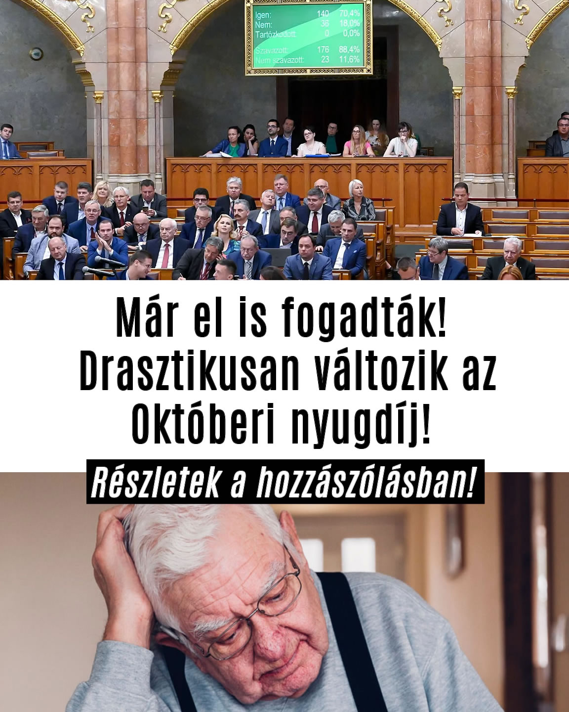 El is fogadták! Drasztikusan változik az októberi nyugdíj!
