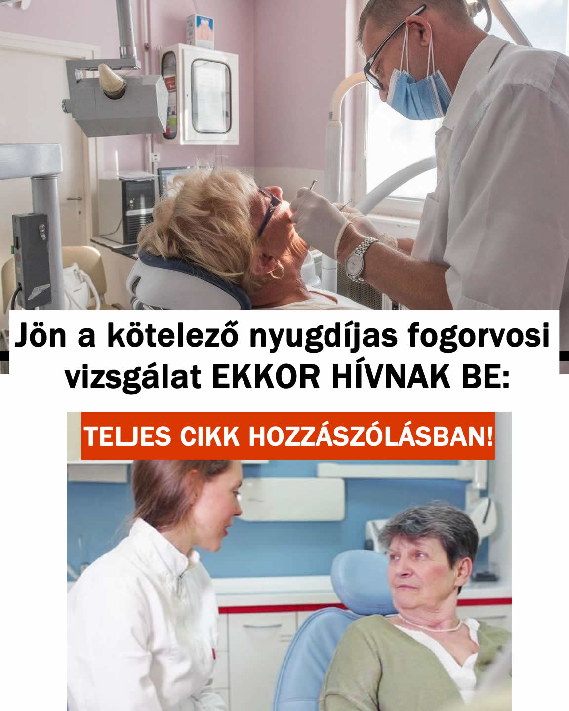 Jön a kötelező nyugdíjas fogorvosi vizsgálat
