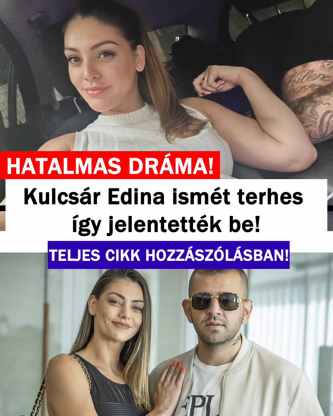 Kulcsár Edina ismét terhes így jelentették be! DRÁMA!