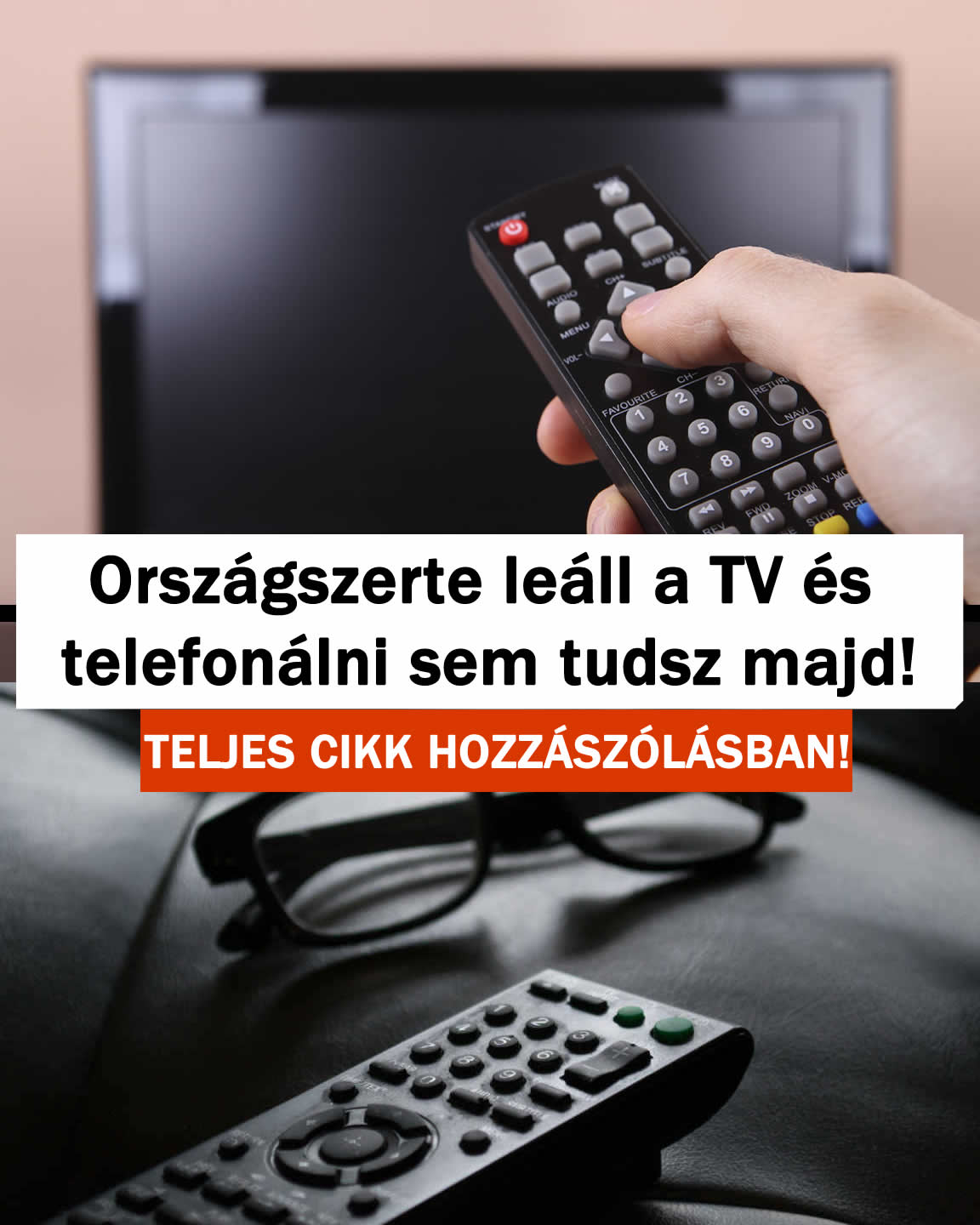 Országszerte leáll a TV és telefonálni sem tudsz majd!