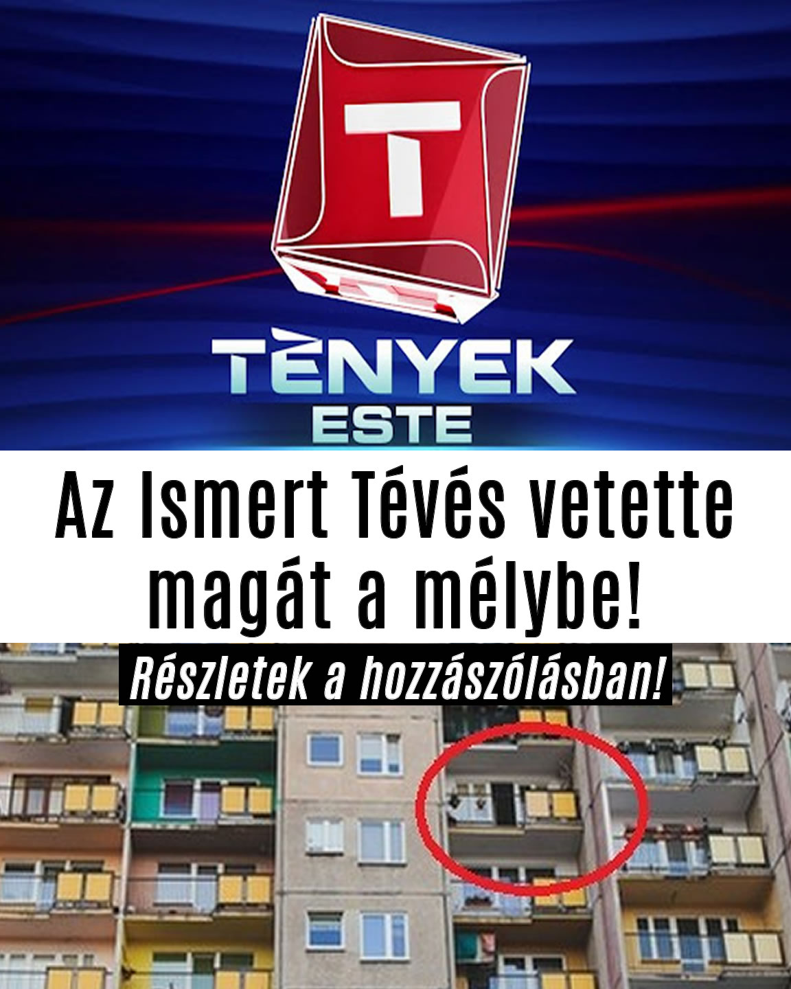 Az Ismert Televíziós vetette magát a mélybe!