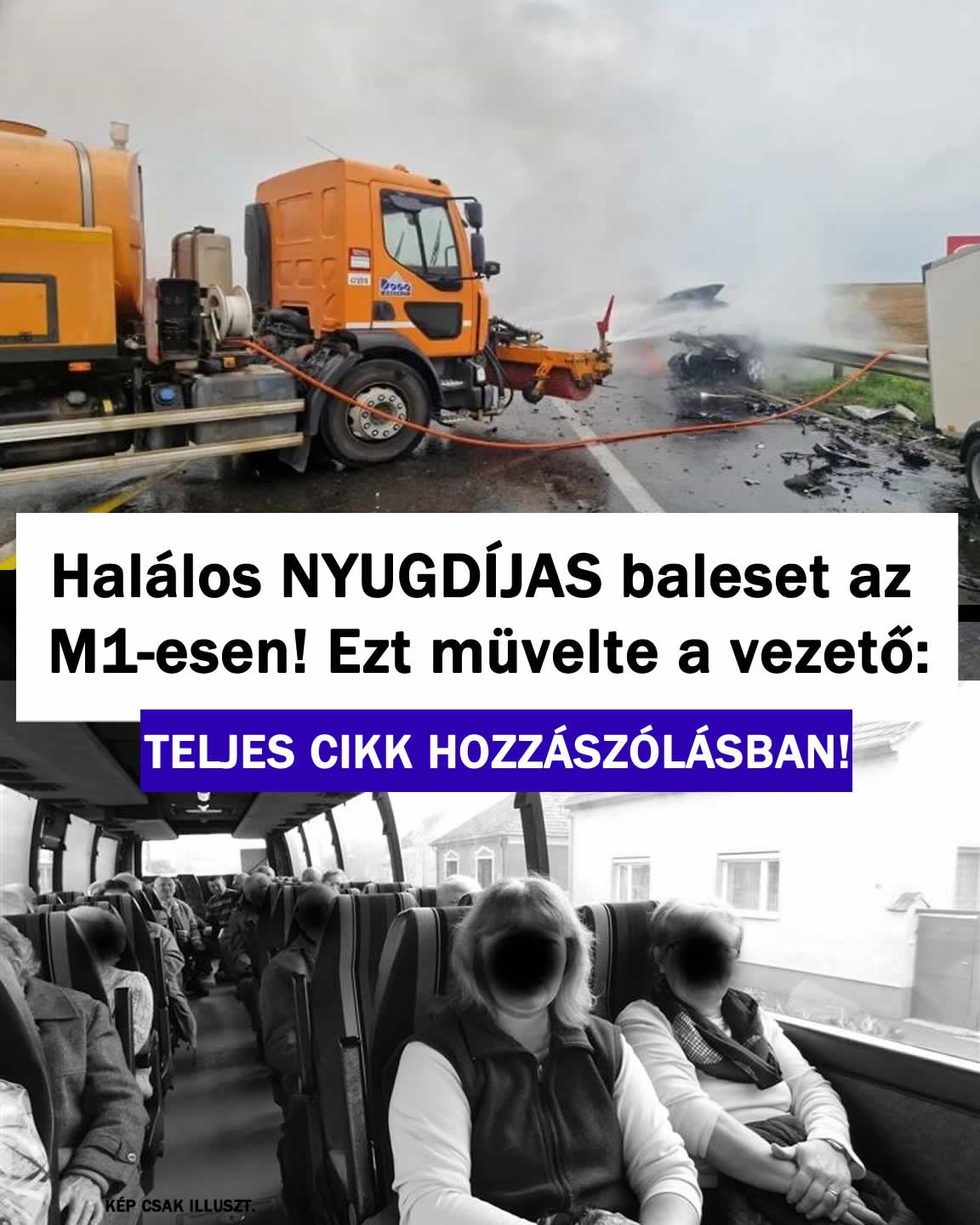 Halálos NYUGDÍJAS baleset az M1-esen!