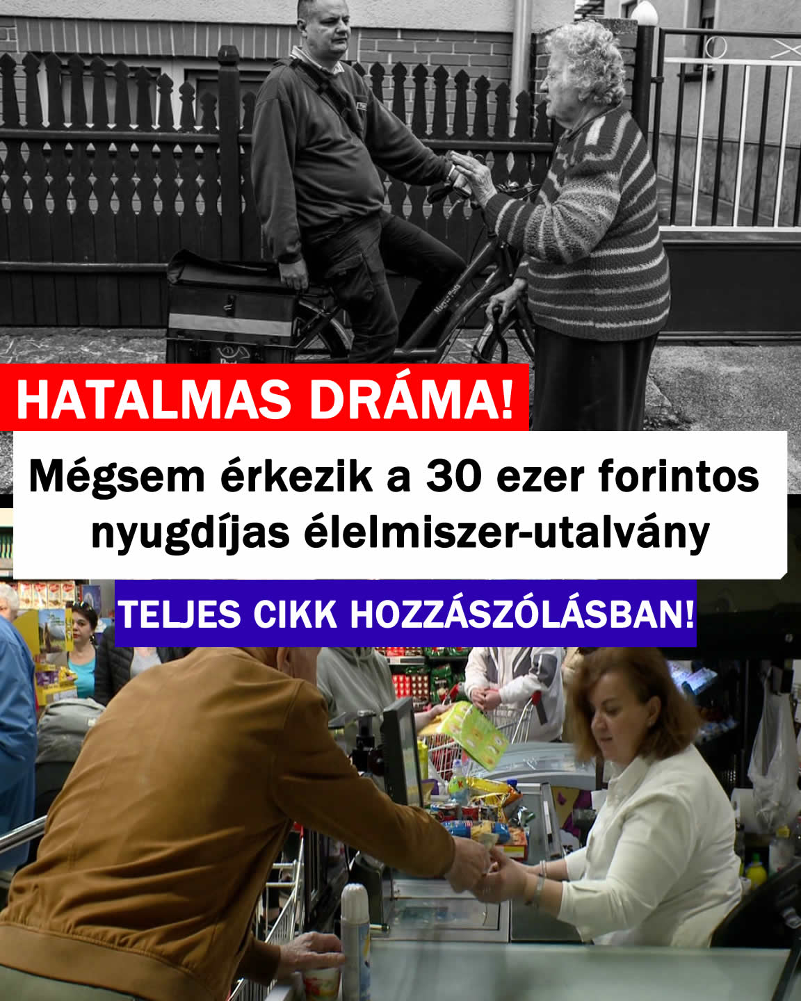 Mégsem érkezik a 30 ezer forintos nyugdíjas élelmiszer-utalvány