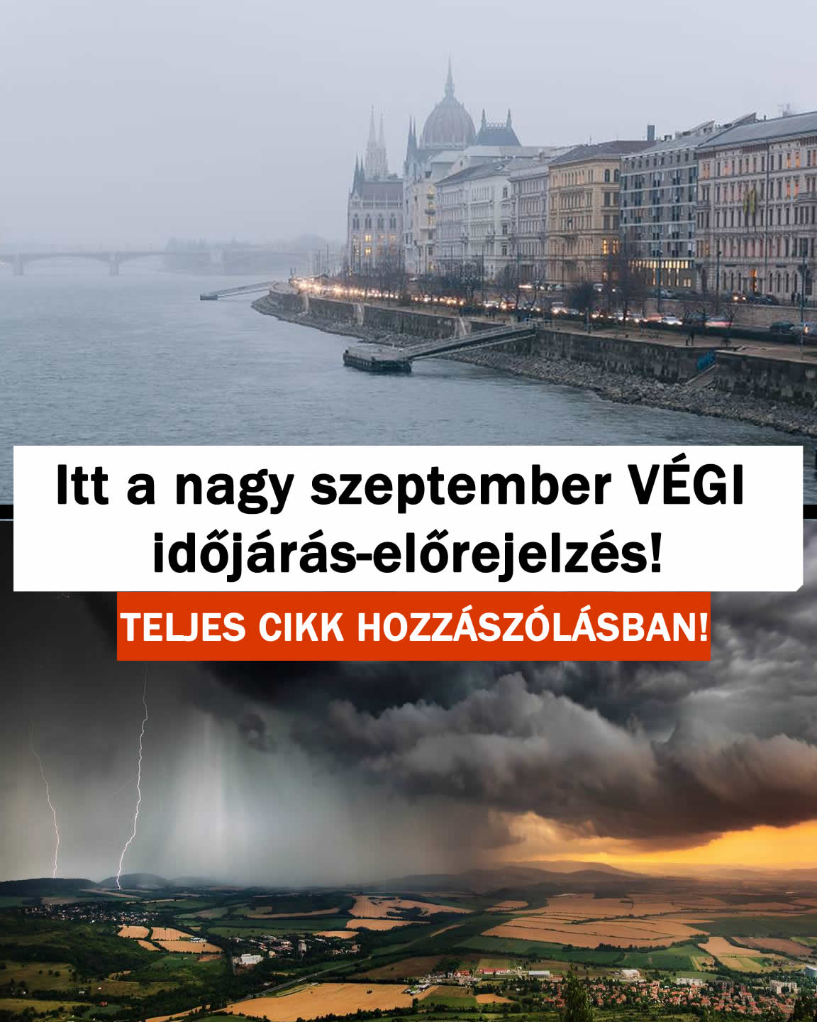 Itt a nagy szeptember VÉGI időjárás-előrejelzés!