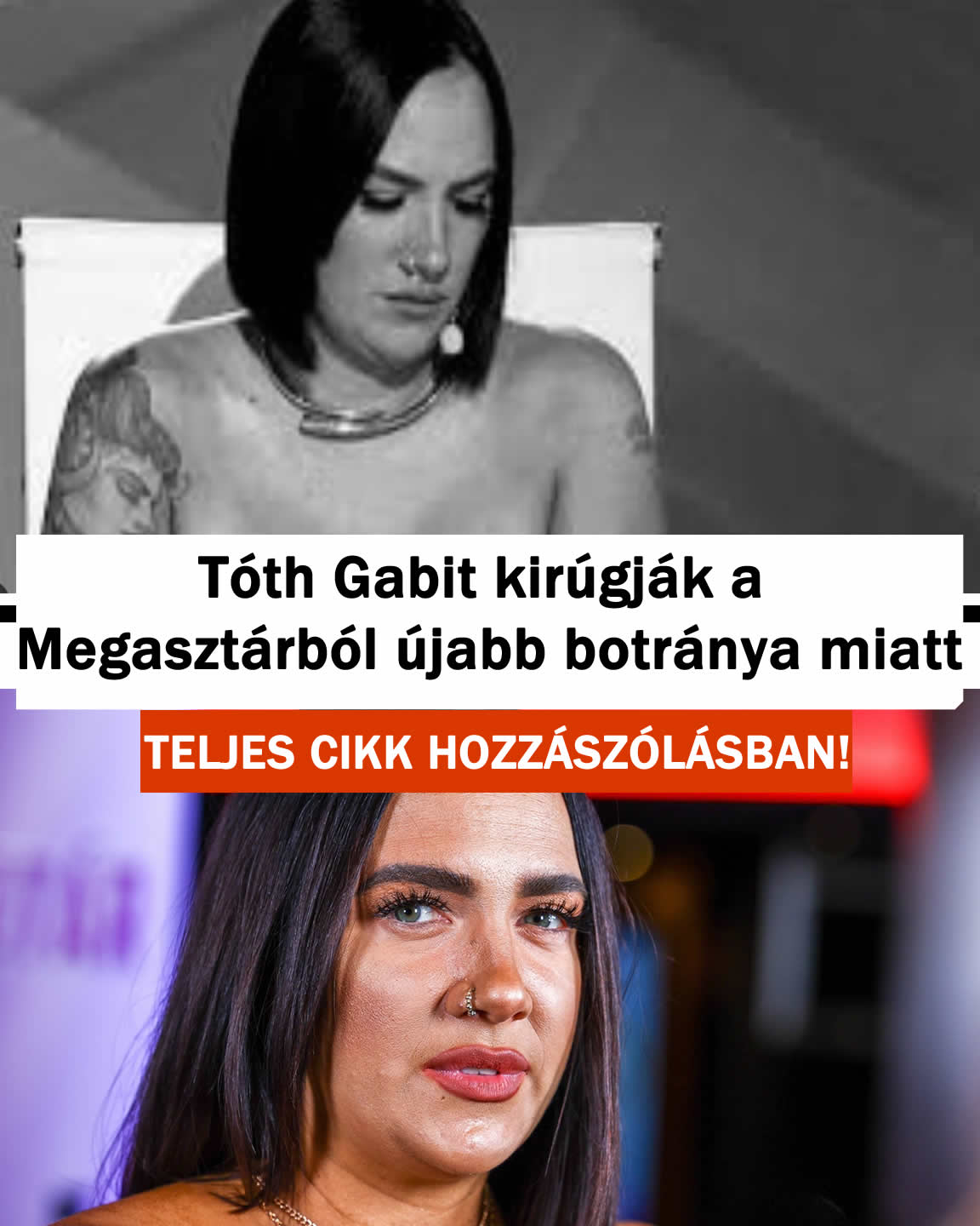 Tóth Gabit kirúgják a Megasztárból újabb botránya miatt