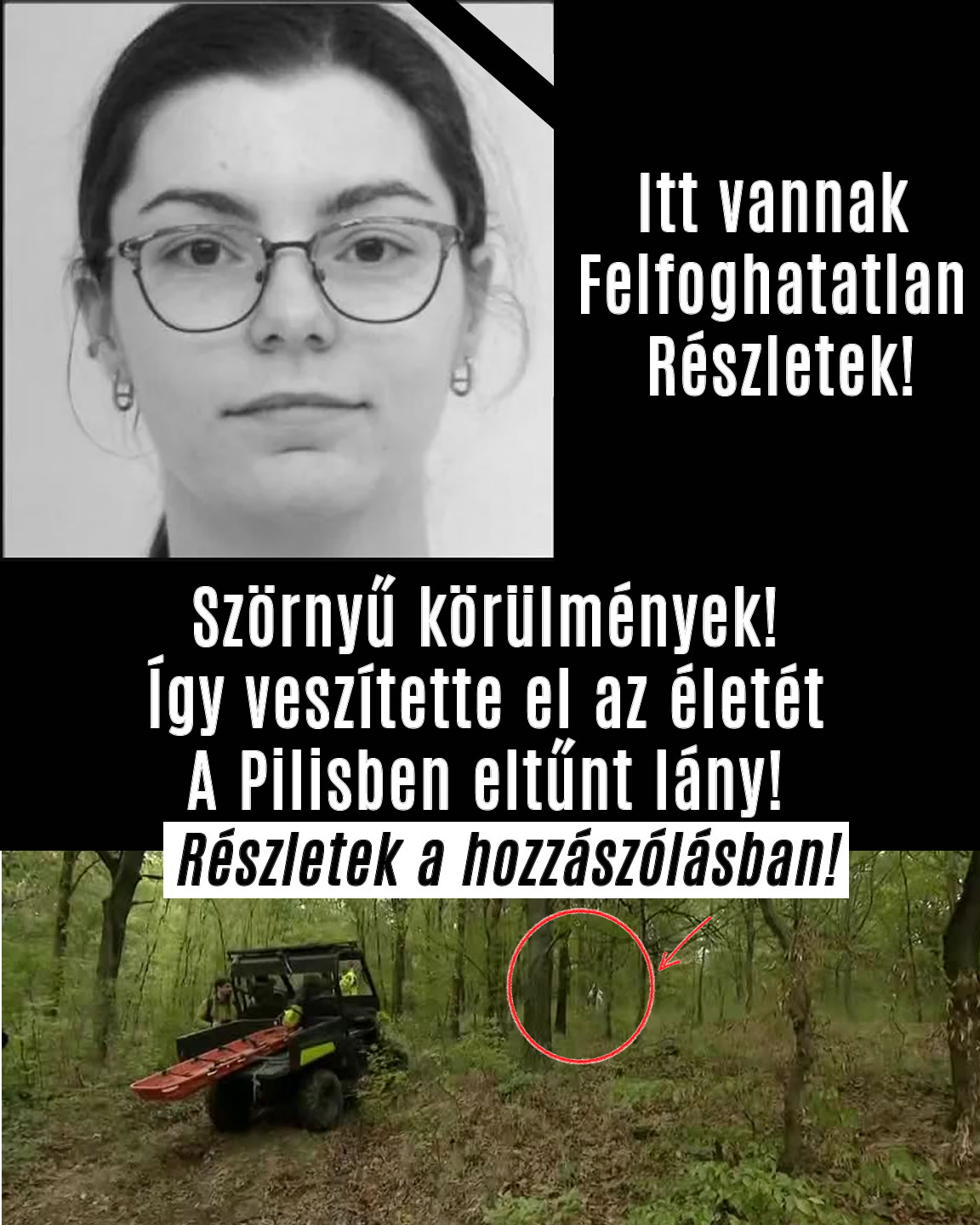 Így veszítette el az életét A Pilisben eltűnt lány!