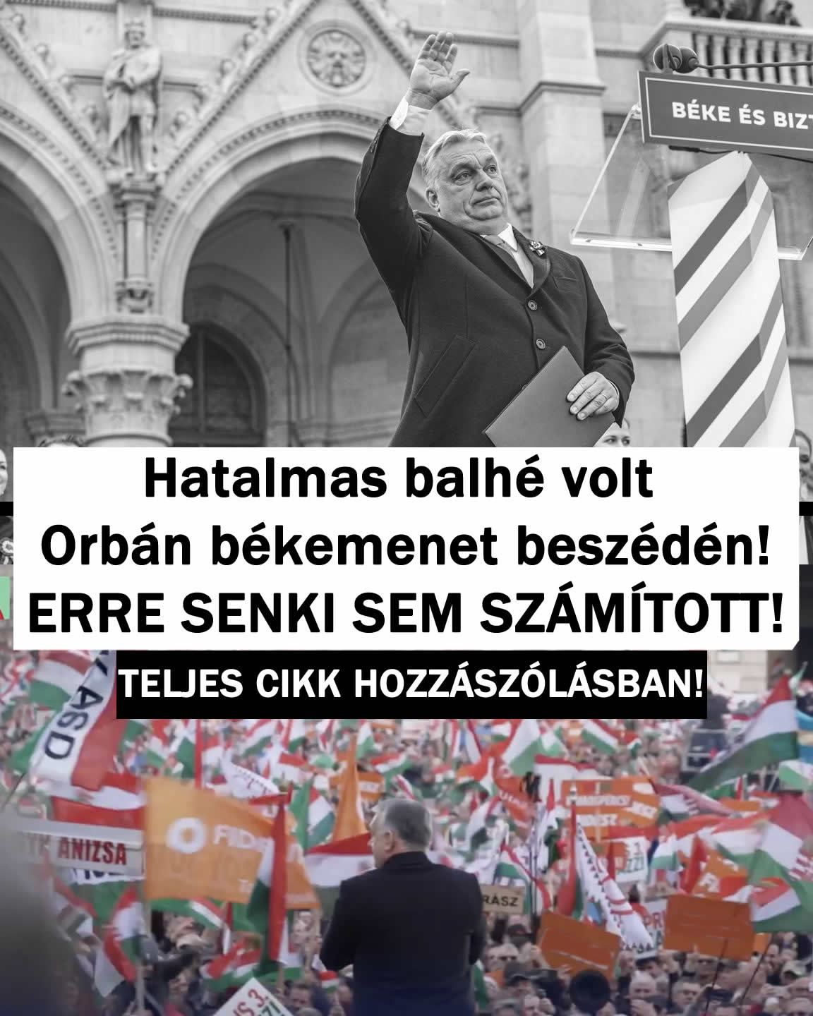 Hatalmas balhé volt Orbán békemenet beszédén!