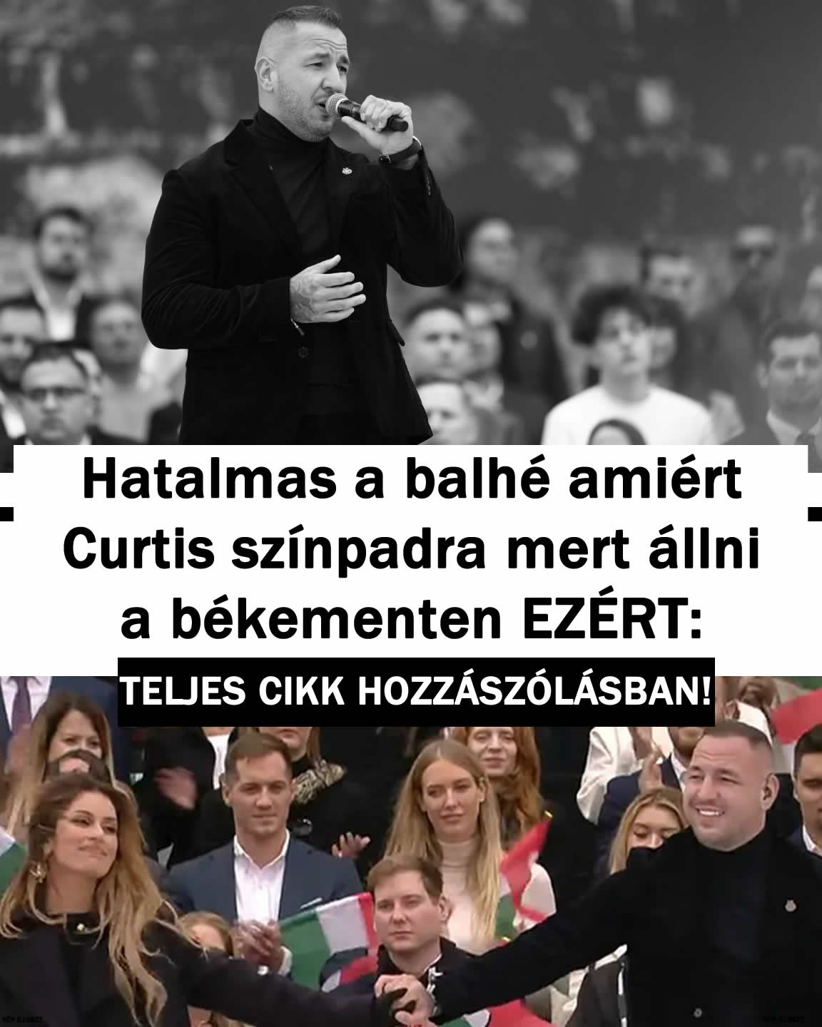 Hatalmas a balhé amiért Curtis színpadra mert állni!