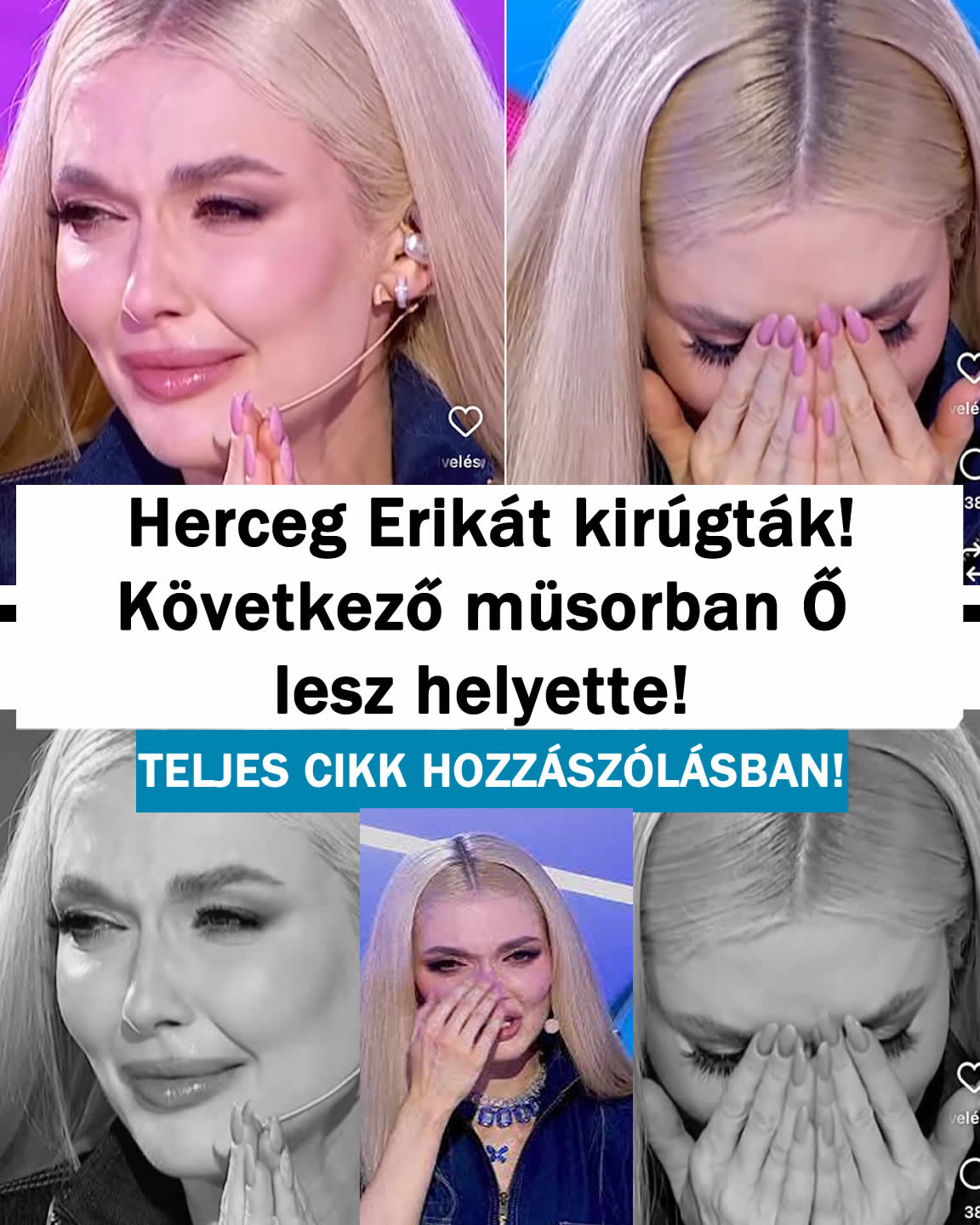 Herceg Erikát kirúgták! Következő műsorban Ő lesz helyette!