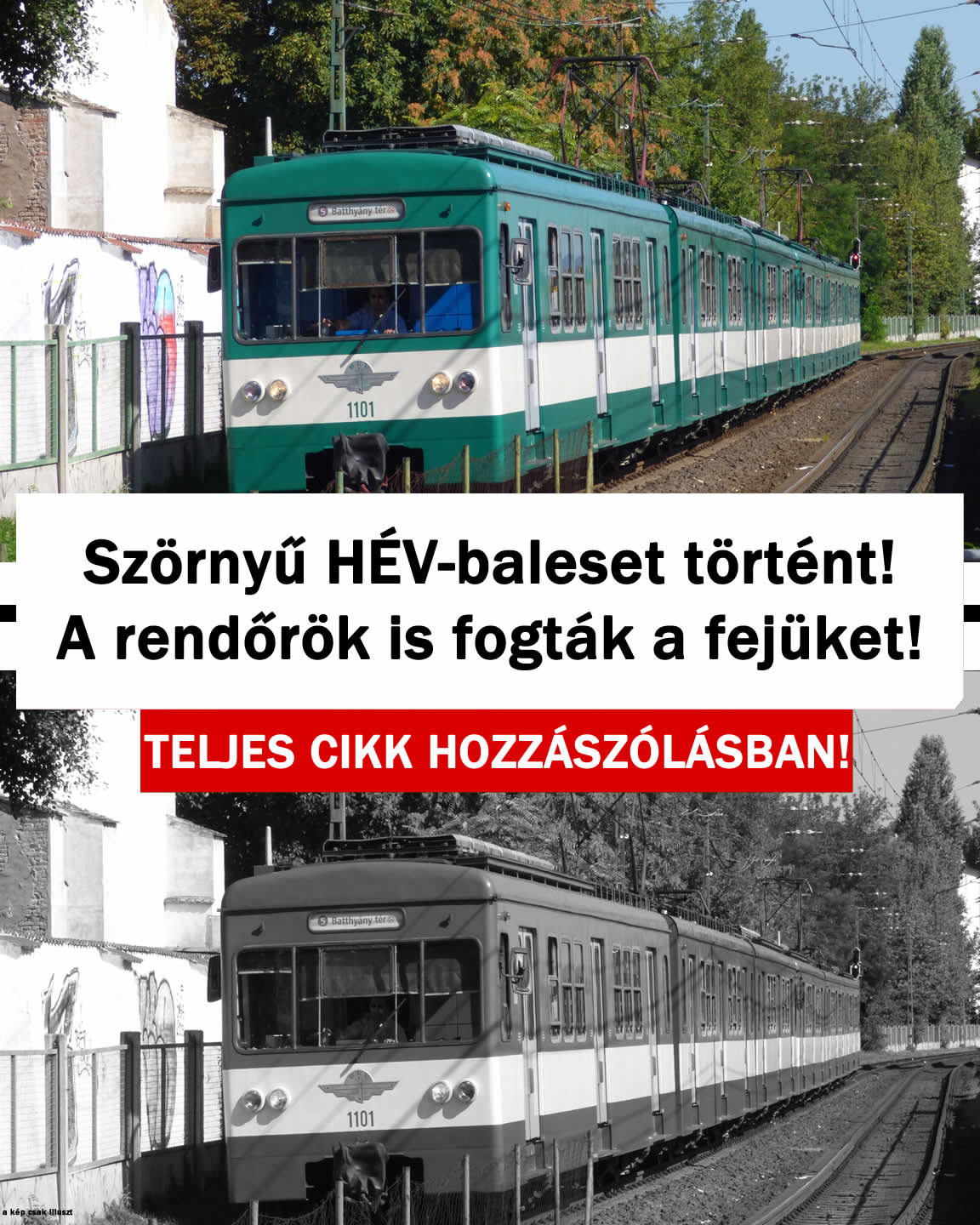 Szörnyű HÉV-baleset történt!