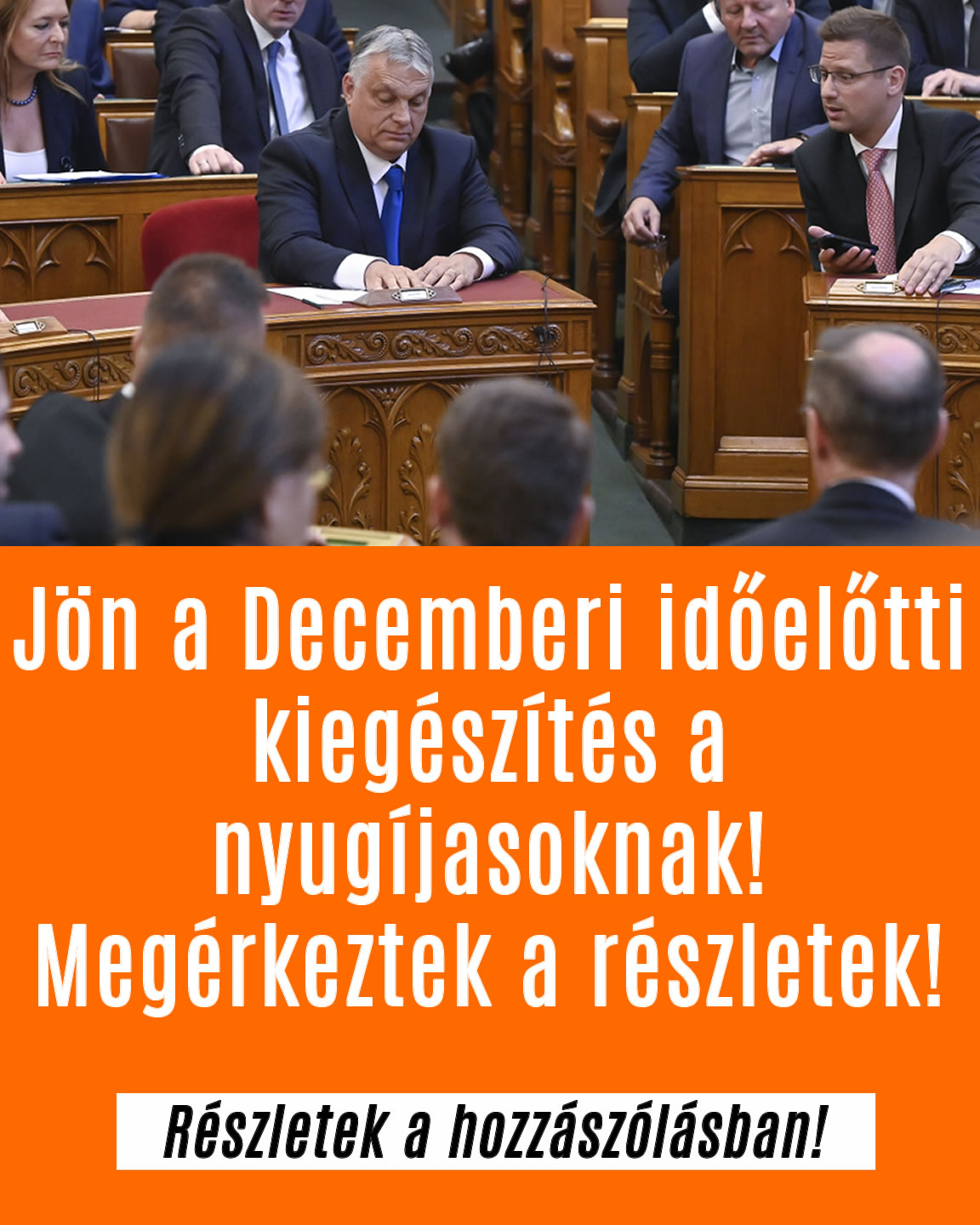 Jön a Decemberi időelőtti kiegészítés a nyugíjasoknak!
