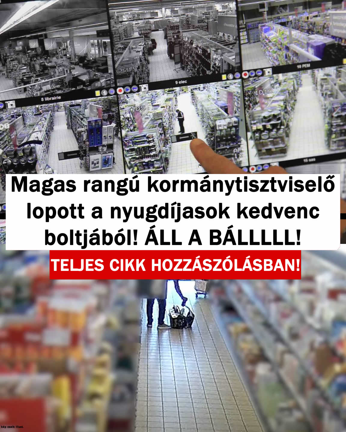 Kormánytisztviselő lo/ott a nyugdíjasok kedvenc boltjából!
