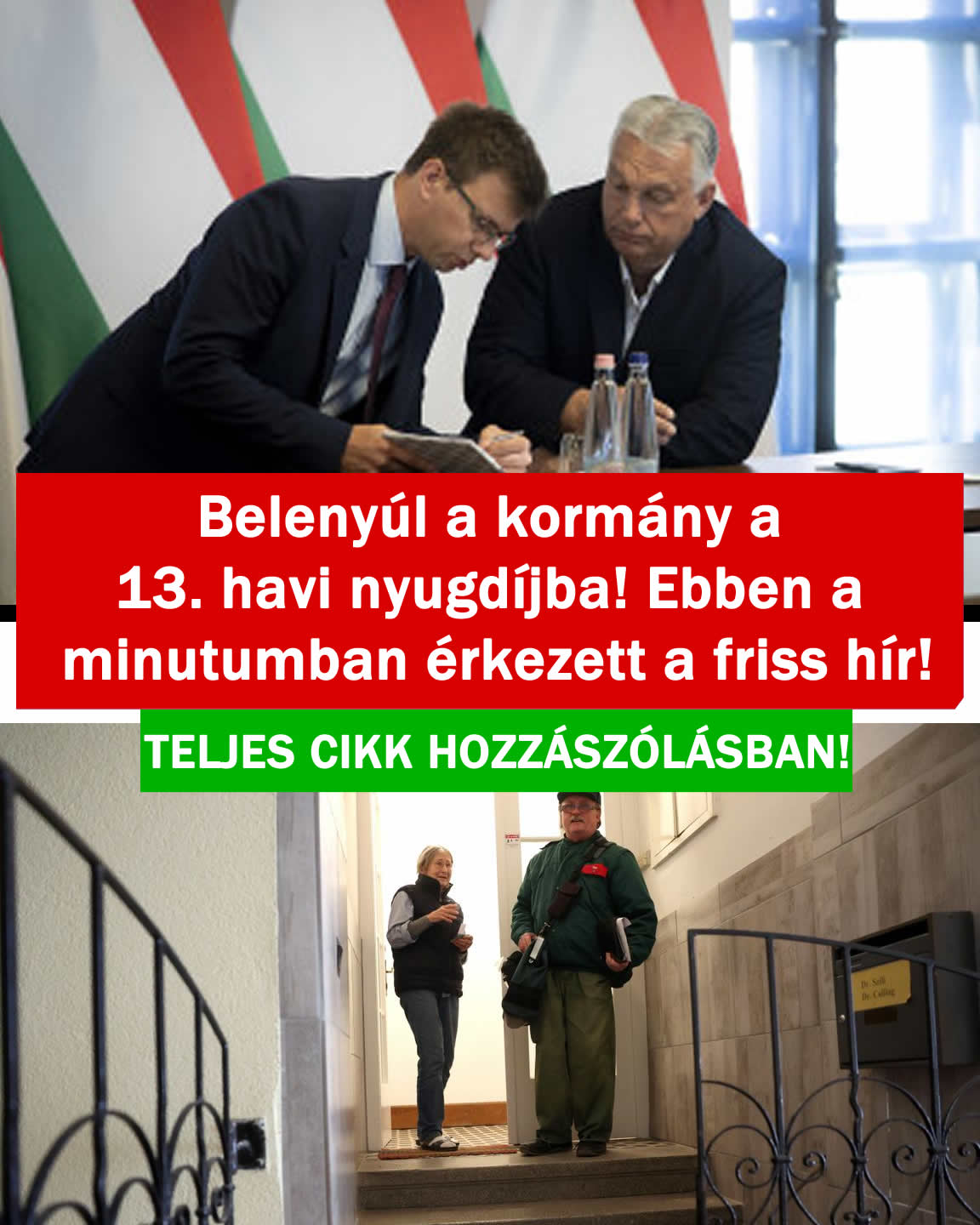 Belenyúl a kormány a 13. havi nyugdíjba!