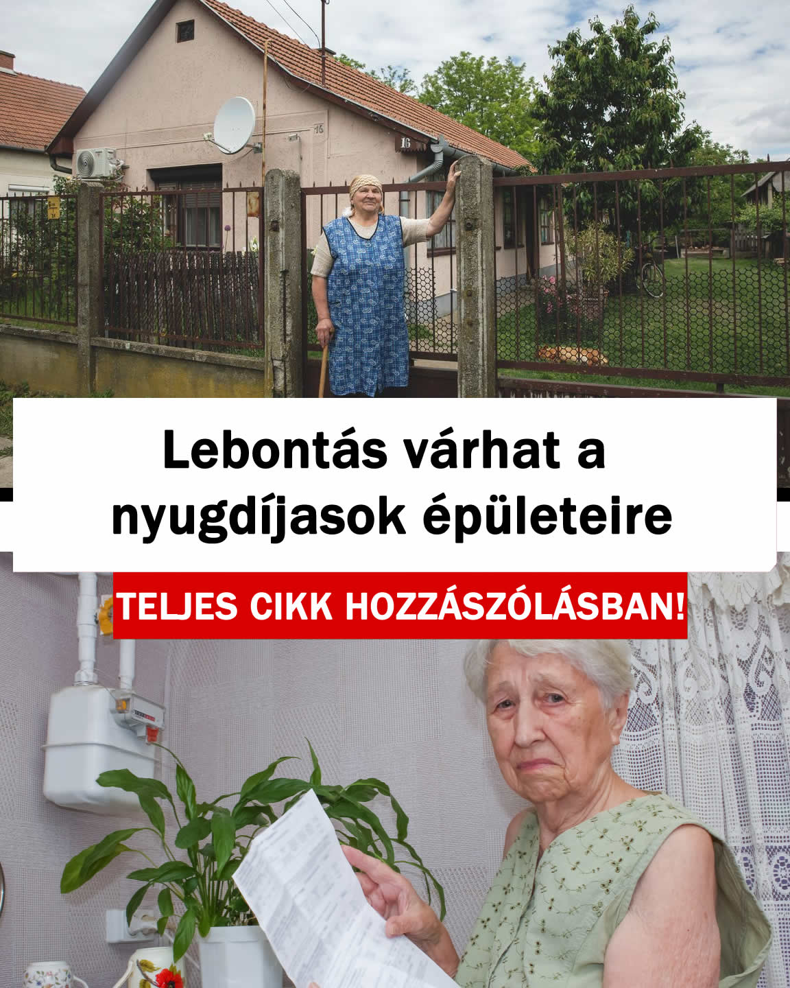 Lebontás várhat a nyugdíjasok épületeire