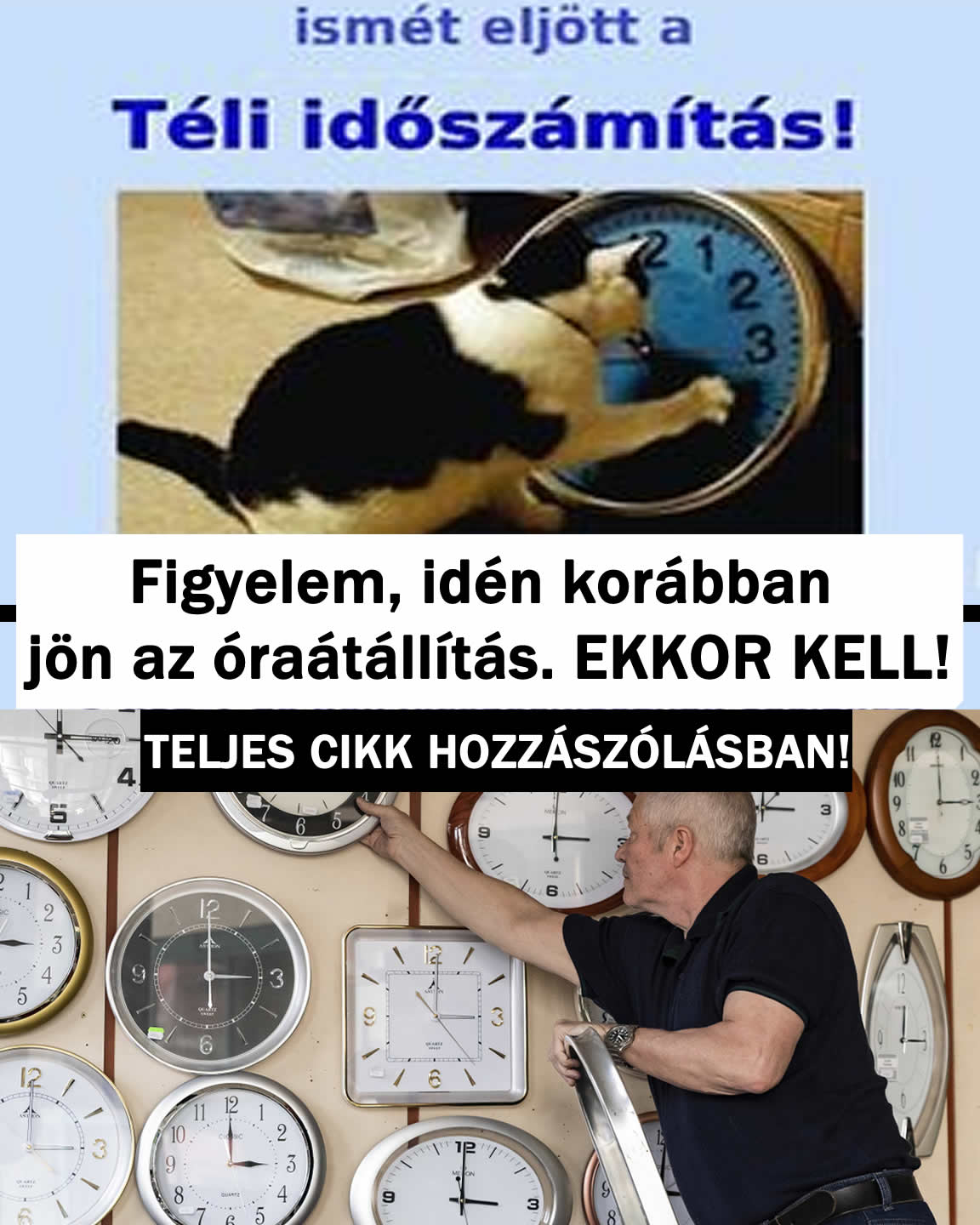 Figyelem, idén korábban jön az óraátállítás