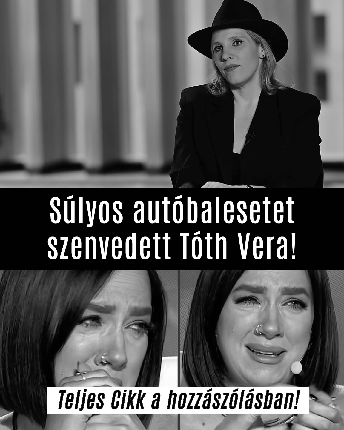 Súlyos autóbalesetet szenvedett Tóth Vera!