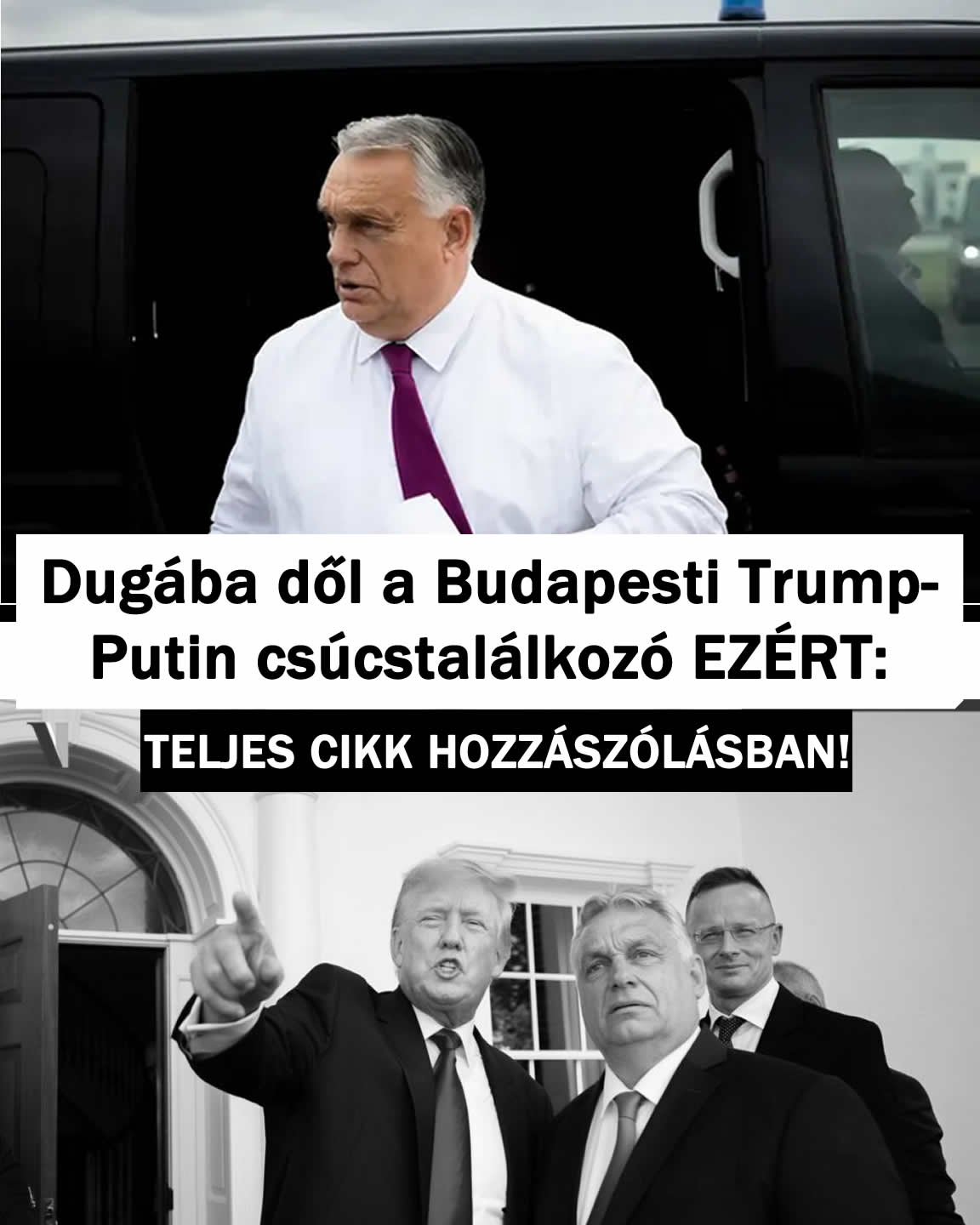 Mégsem lesz Budapesti csúcstalálkozó EZÉRT: