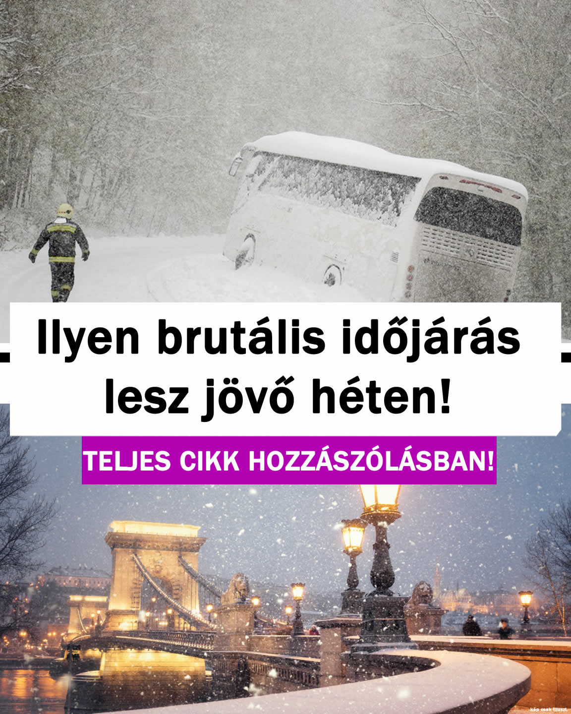 Ilyen brutális időjárás lesz jövő héten!