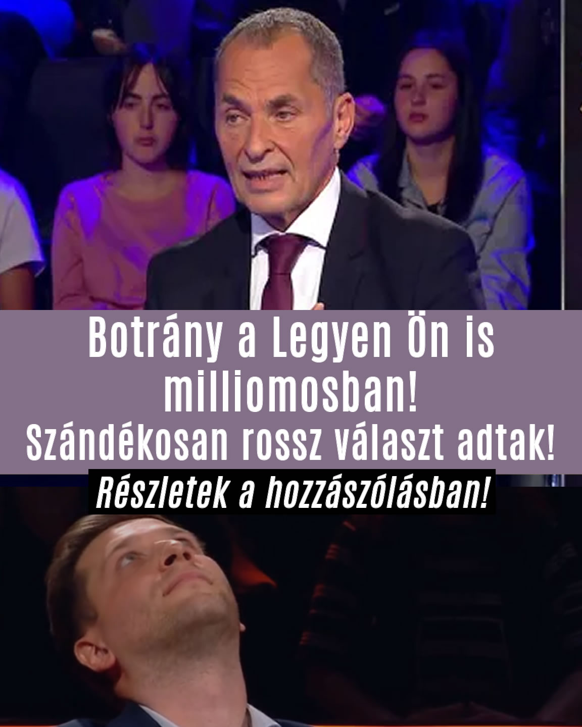 Botrány a Legyen Ön is milliomosban!