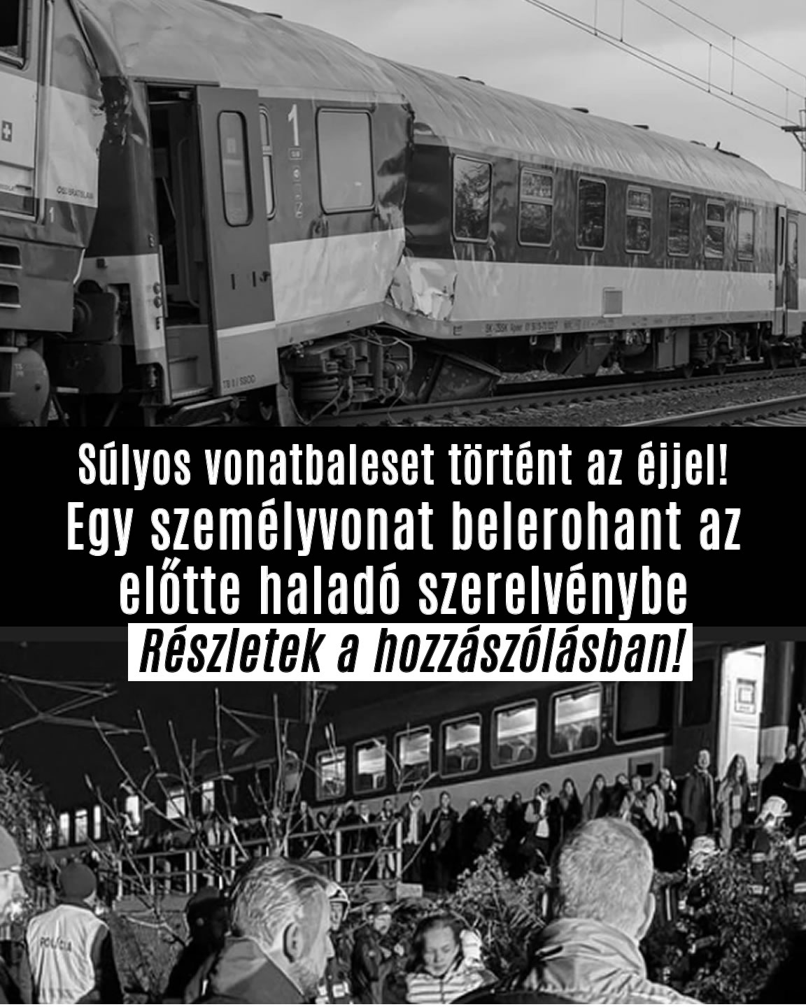 Súlyos vonatbaleset történt az éjjel!