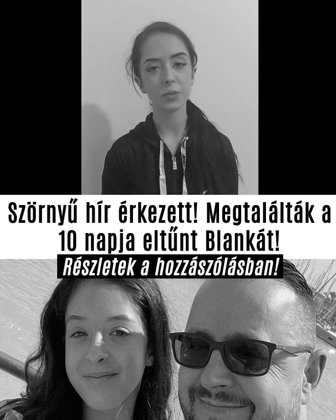 Megtalálták az eltűnt Blankát!