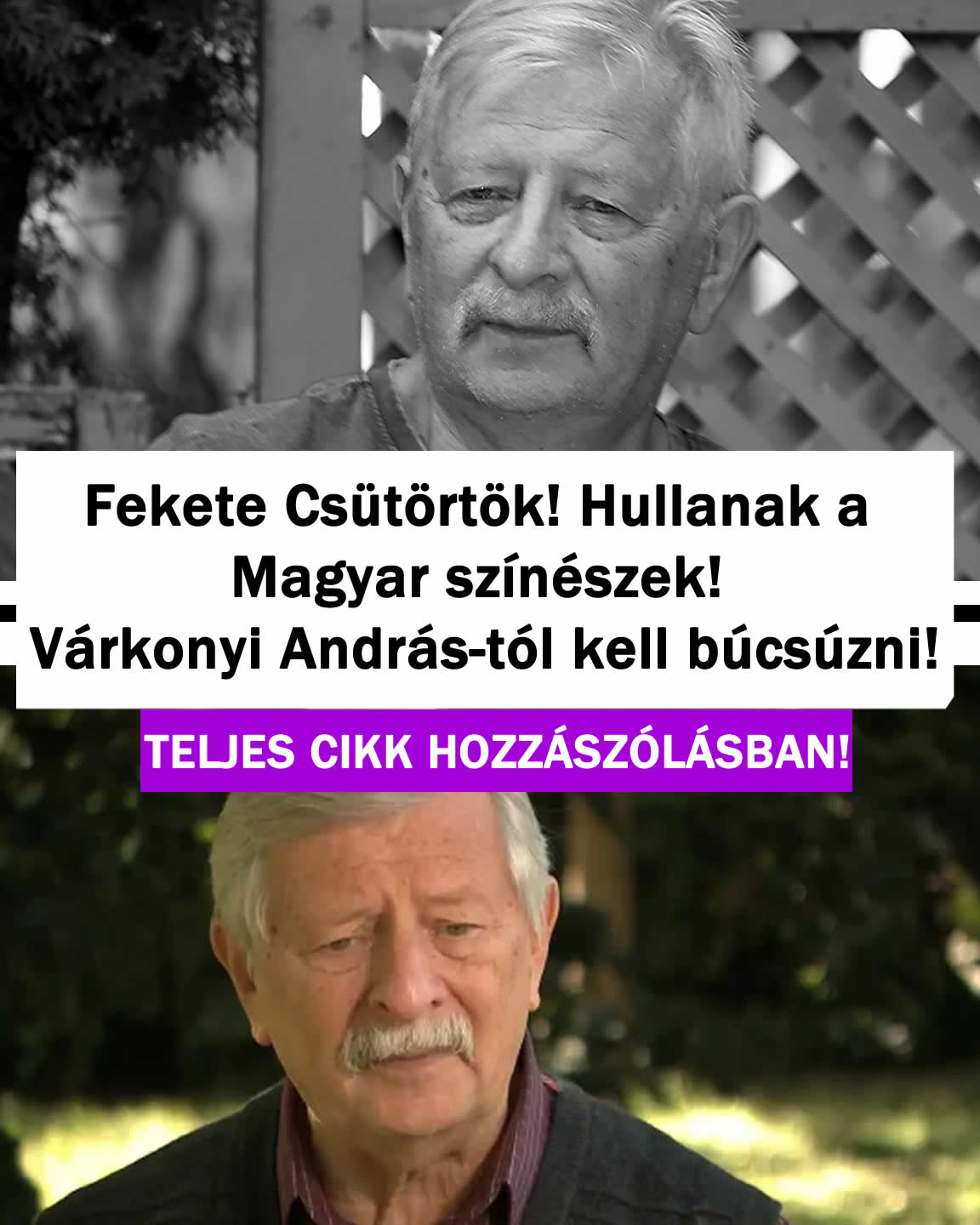 Fekete csütörtök! Várkonyi Andrástól búcsúzunk!