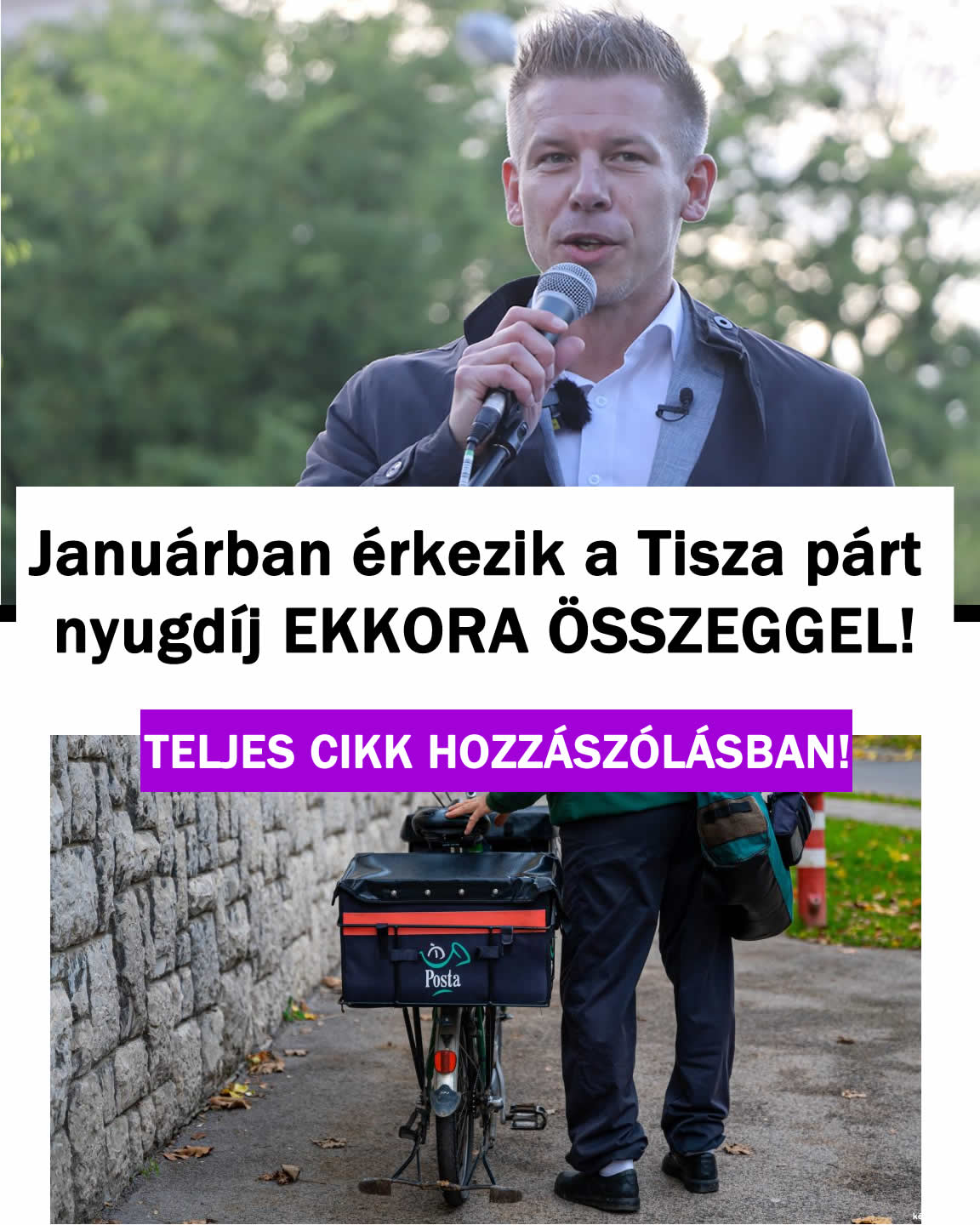 Januárban érkezik a Tisza párt nyugdíj ENNYI összeggel