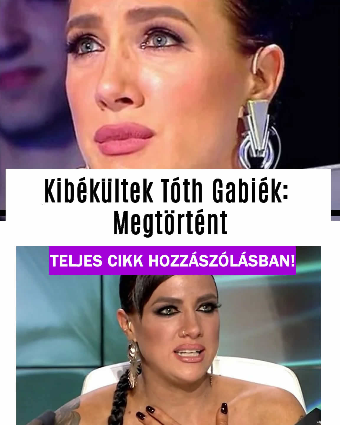 Kibékültek Tóth Gabiék: Megtörtént