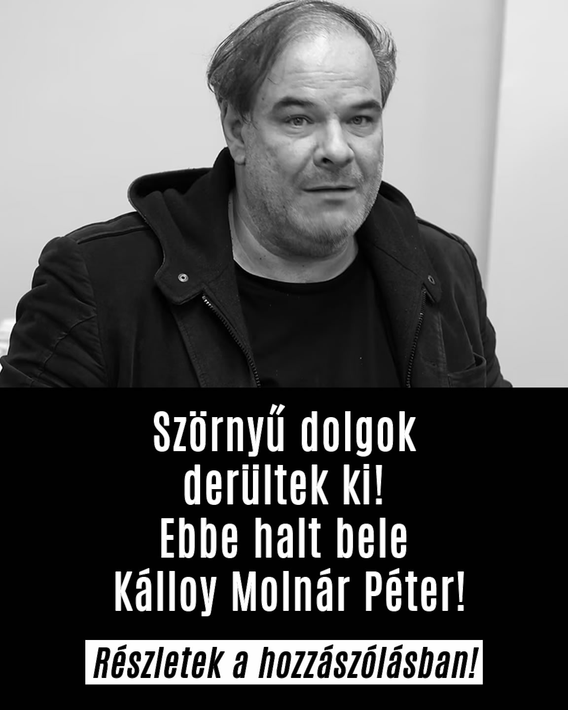 Ebbe halt meg Kálloy Molnár Péter!