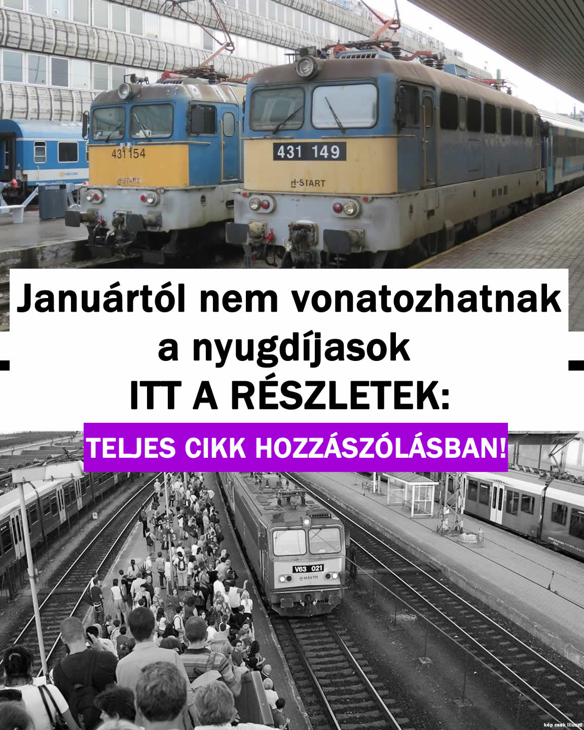Januártól nem vonatozhatnak a nyugdíjasok Csak így: