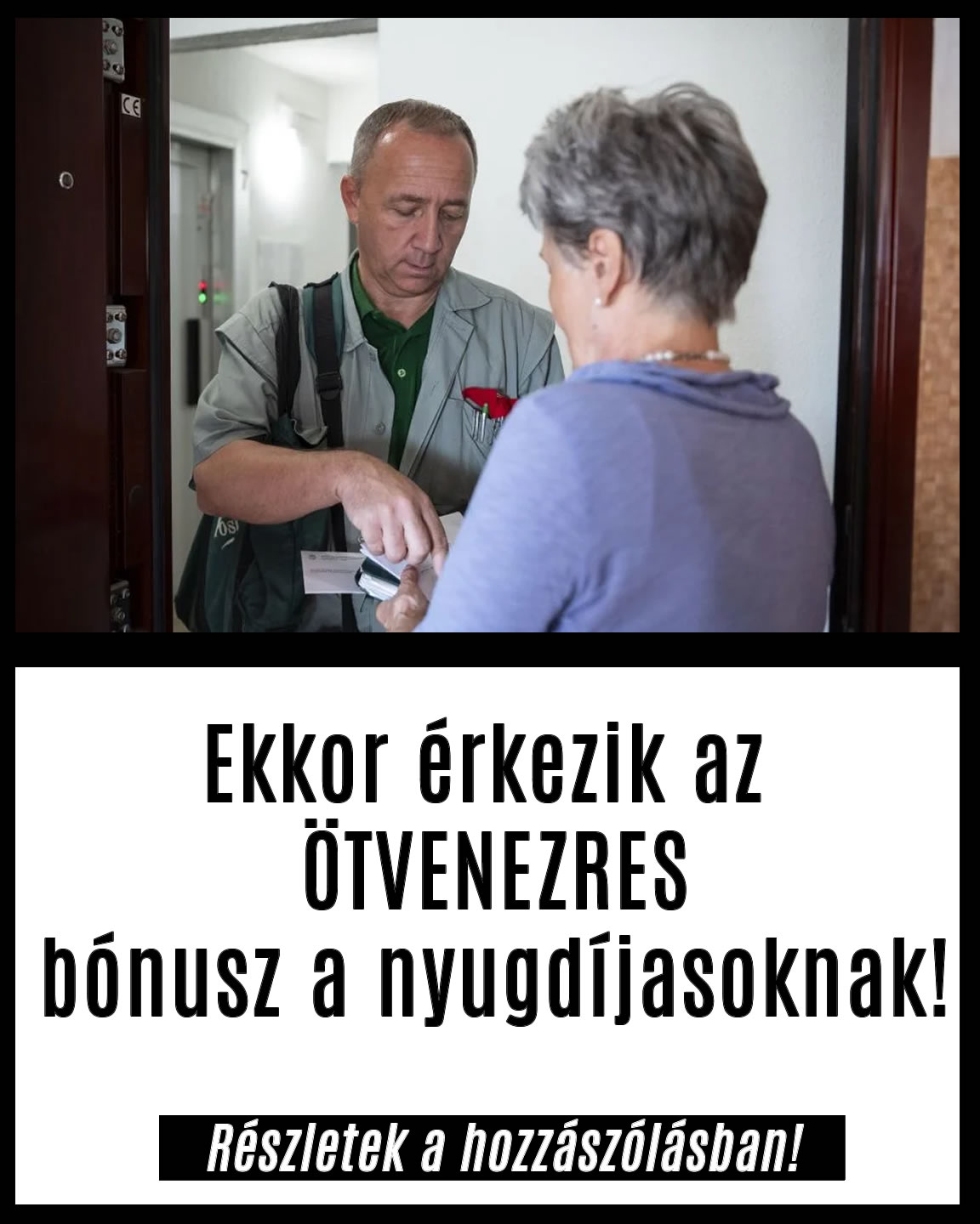 Ekkor érkezik az ötvenezres bónusz a nyugdíjasoknak!