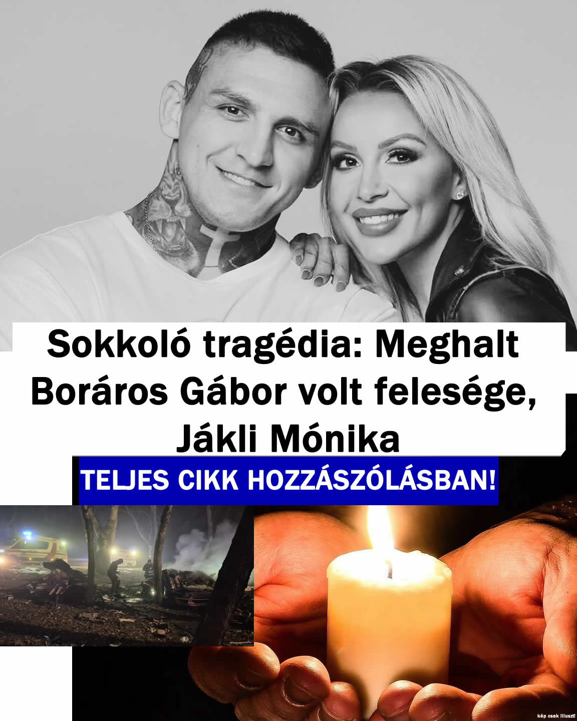 Meghalt Boráros Gábor felesége Jákli Mónika