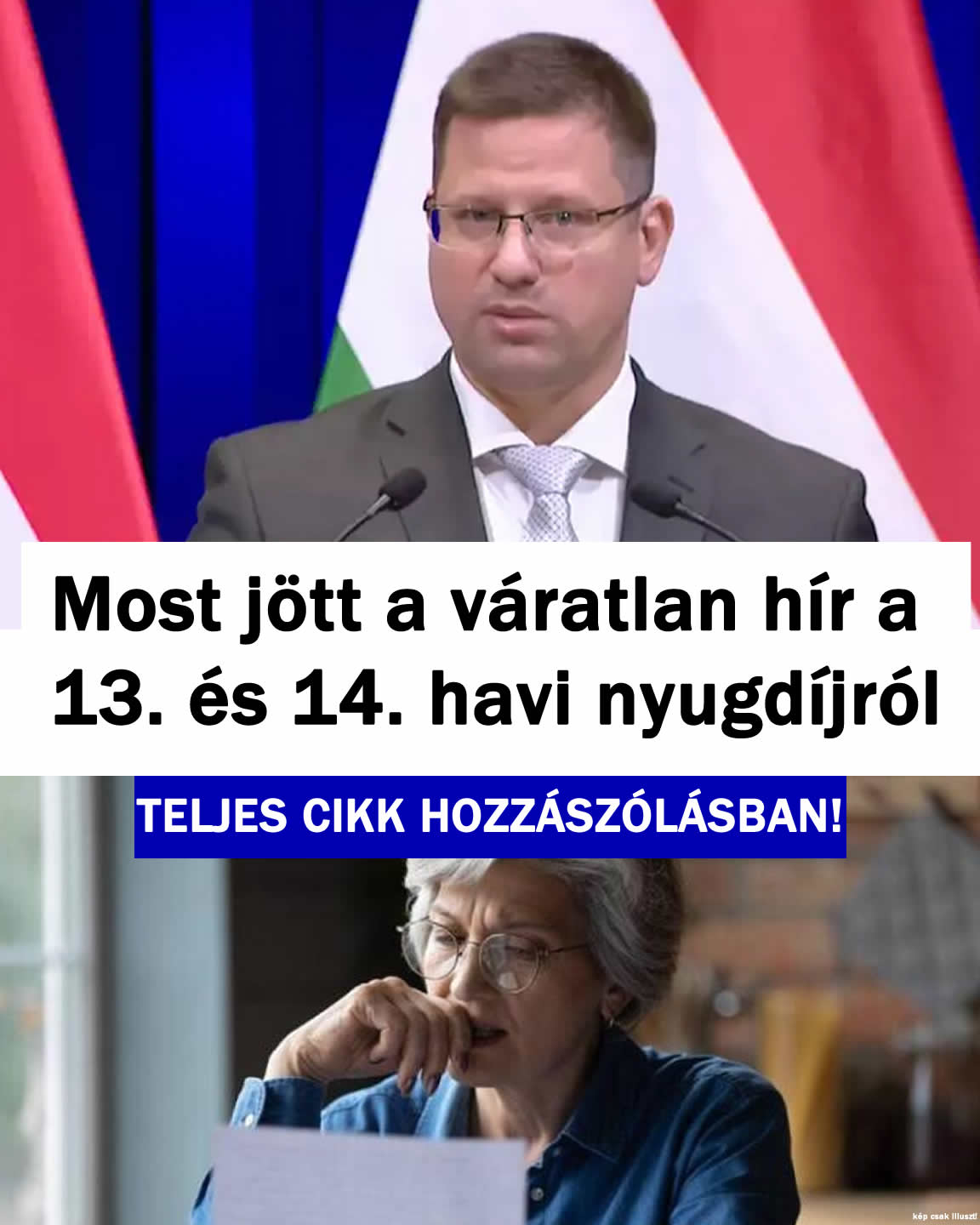 Most jött a váratlan hír a 13. és 14. nyugdíjról