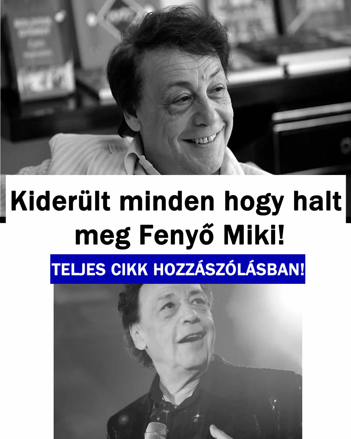Kiderült minden hogy halt meg Fenyő Miki!
