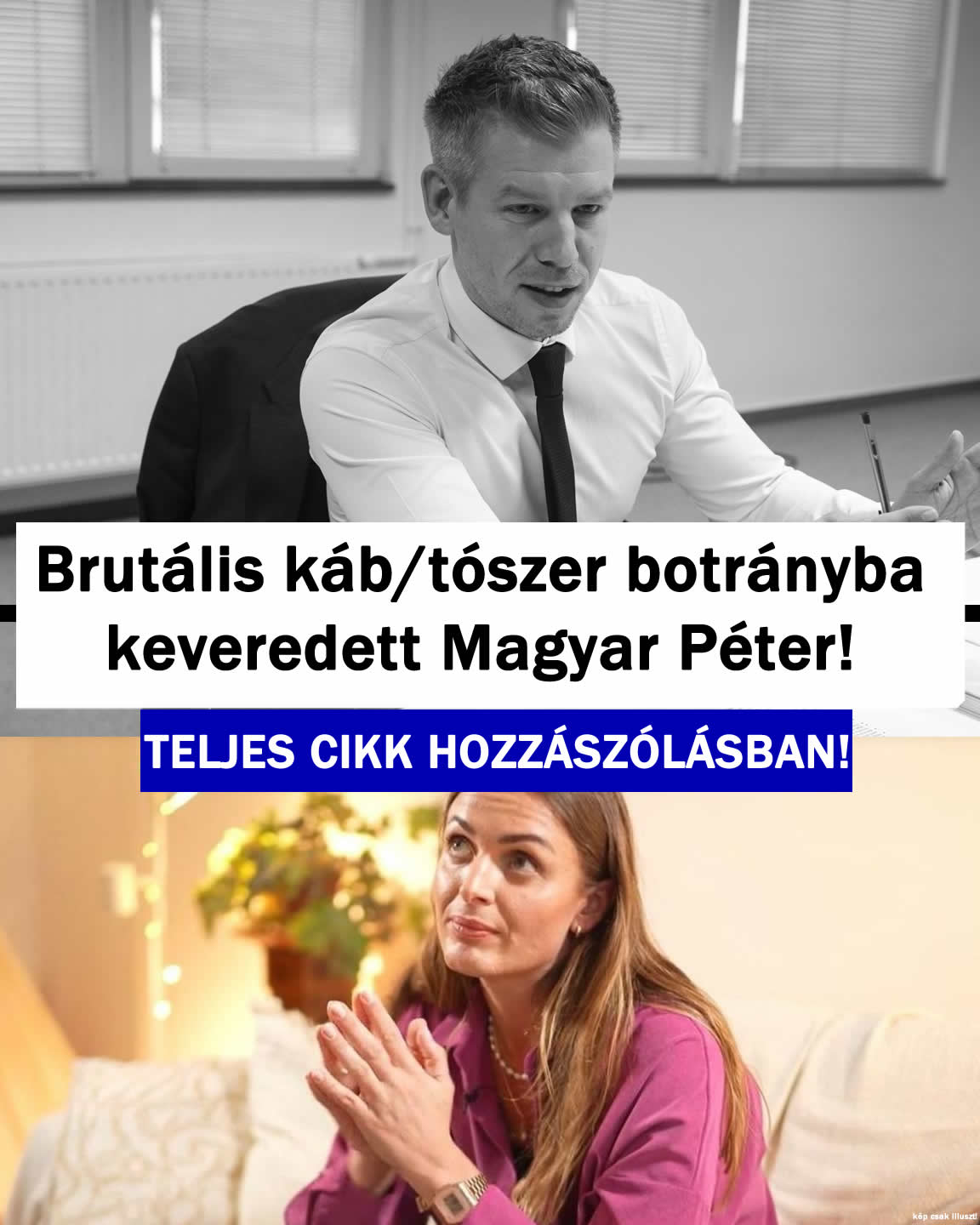 Brutális káb/tószer botrányba keveredett Magyar Péter!