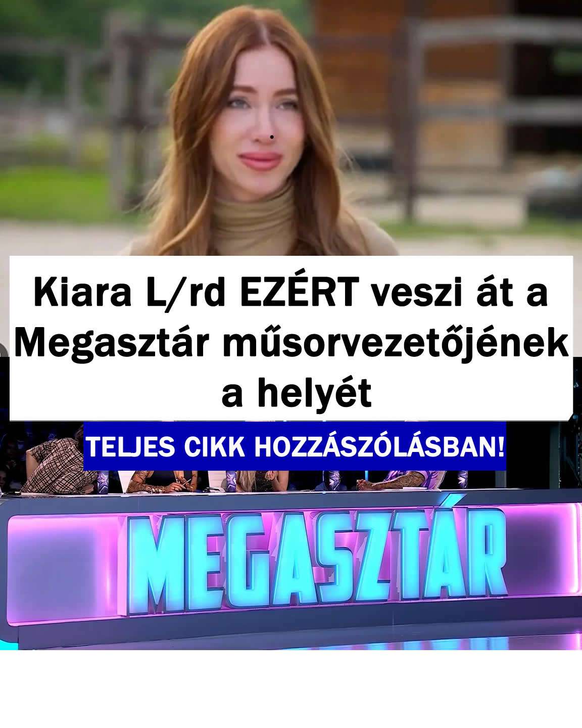 Kiara L/rd EZÉRT veszi át a Megasztár műsorvezető helyét