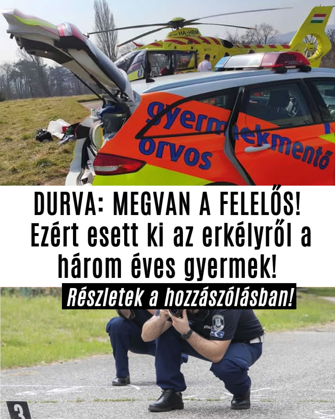 Ezért esett ki az erkélyről a három éves