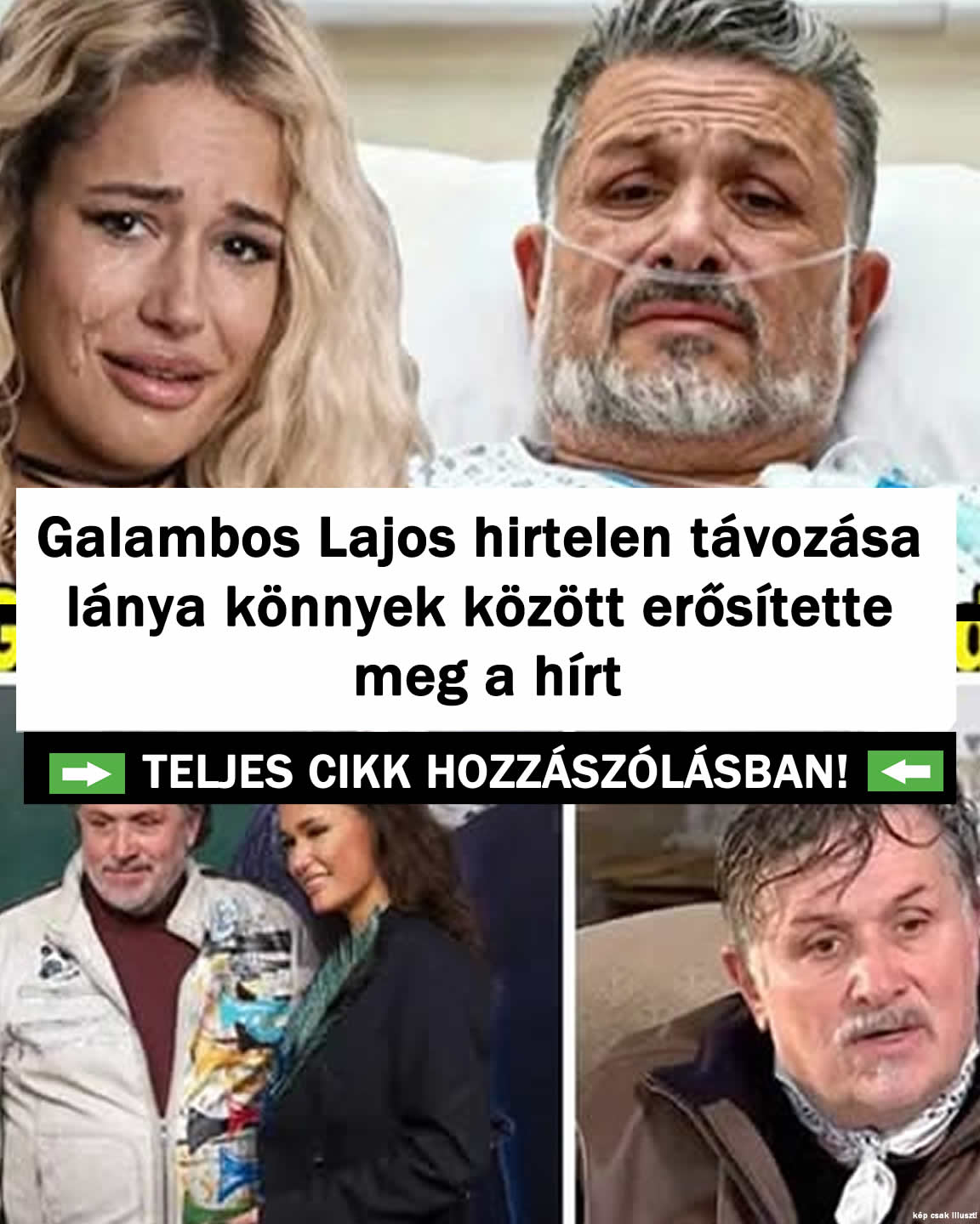 Galambos Lajos távozása lánya könnyek között erősítette