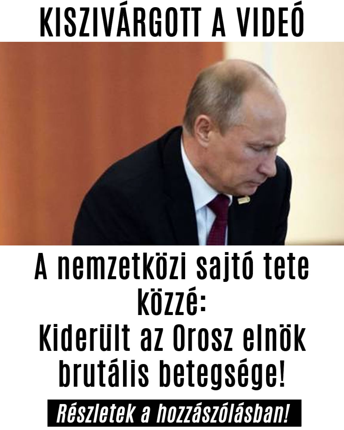 Kiderült az elnök betegsége!